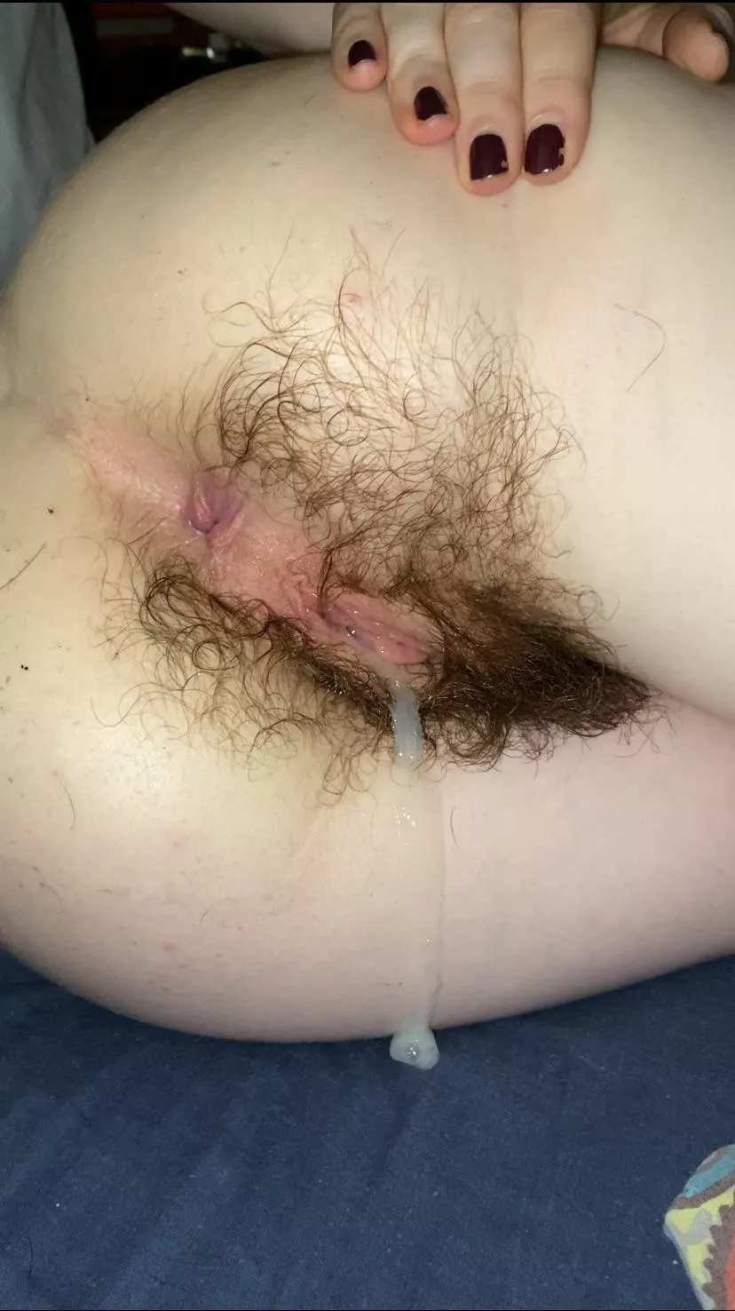 Is cum filled hairy pussy your thing?