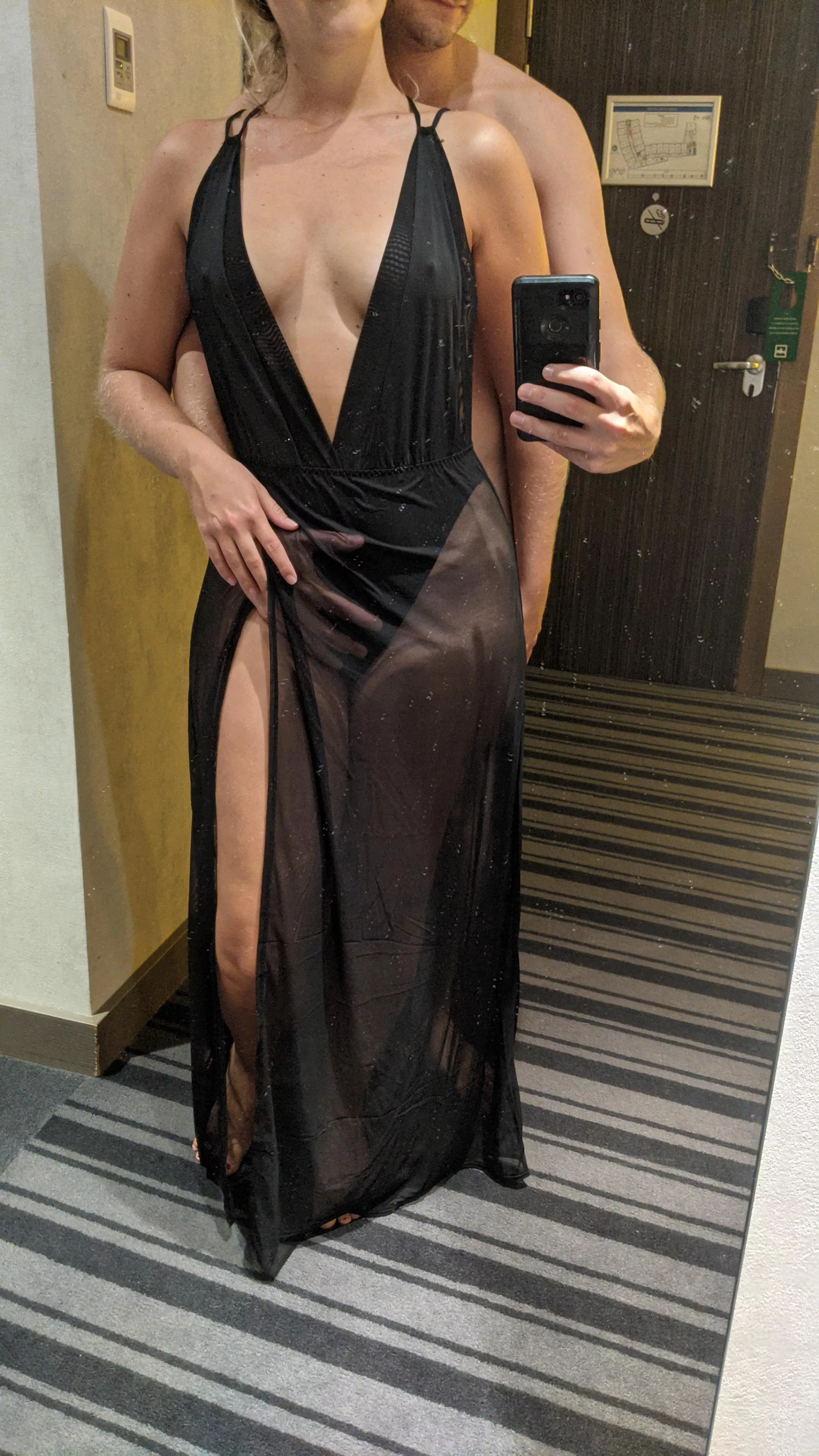 It's been a while since we posted, hopefully we're welcomed back. Should we take off her dress?