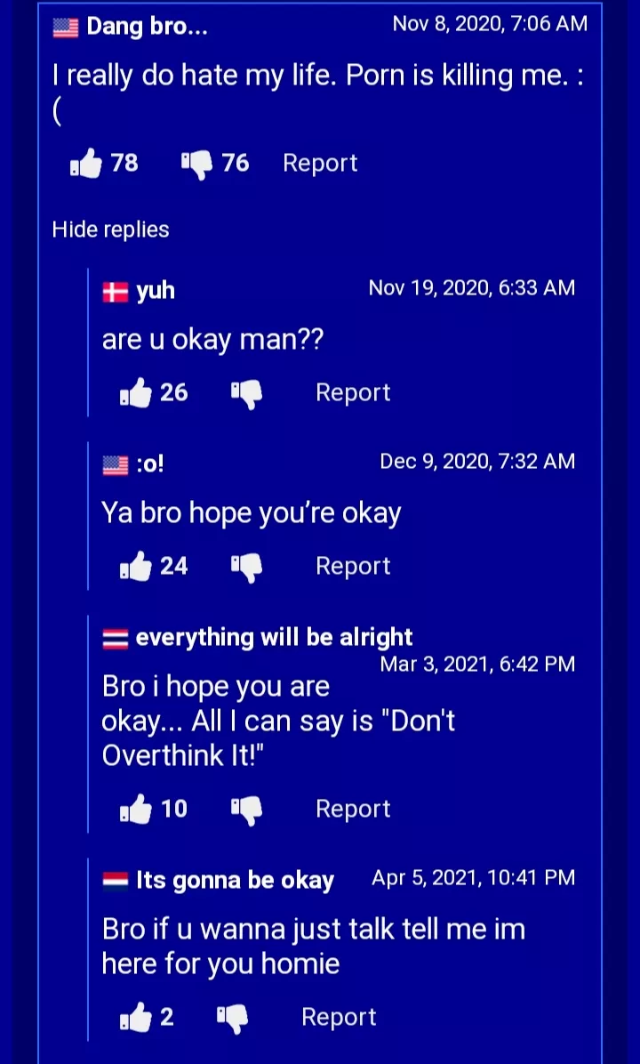 It's from a different porn site, but the comments here are so wholesome that I just had to share.