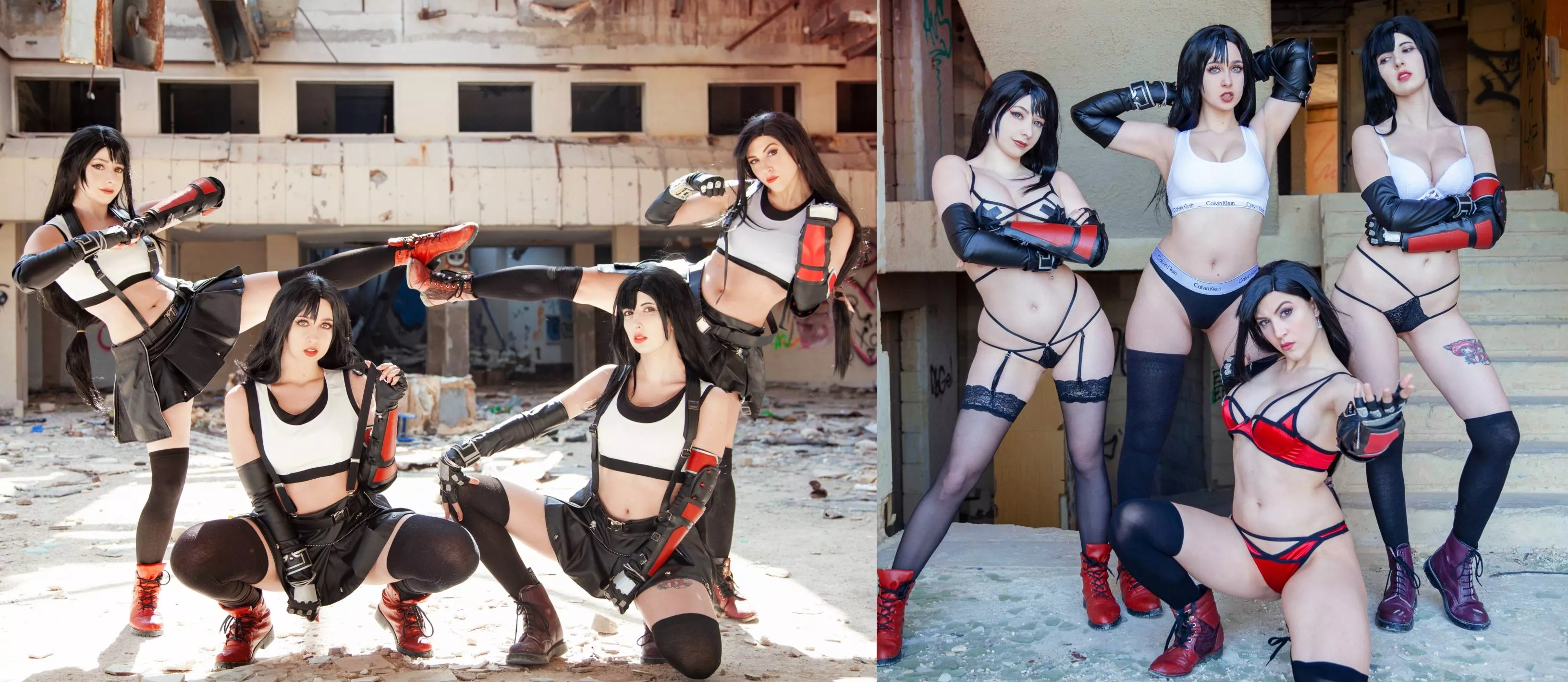 It's raining TIFAS! FF7 Remake Tifa cult ~ by Mikomi Hokina, Gumiho, Kerocchi and WaifuFox