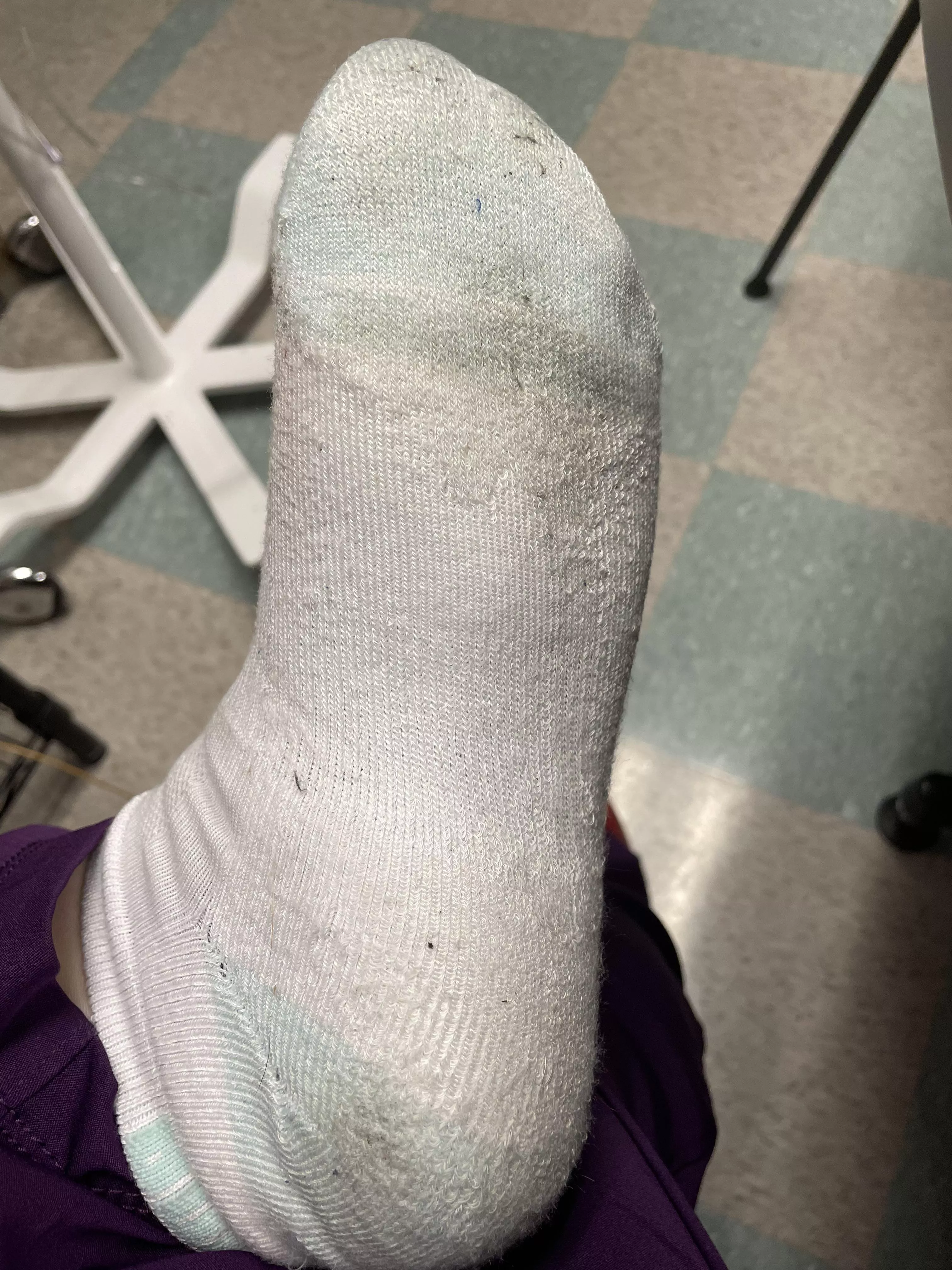 Iâ€™ve worn these the past 2 12hr shifts Iâ€™ve worked. My shifts have been busy so these socks are suuuuper sweaty. Donâ€™t you want to sniff them? DM if interested!