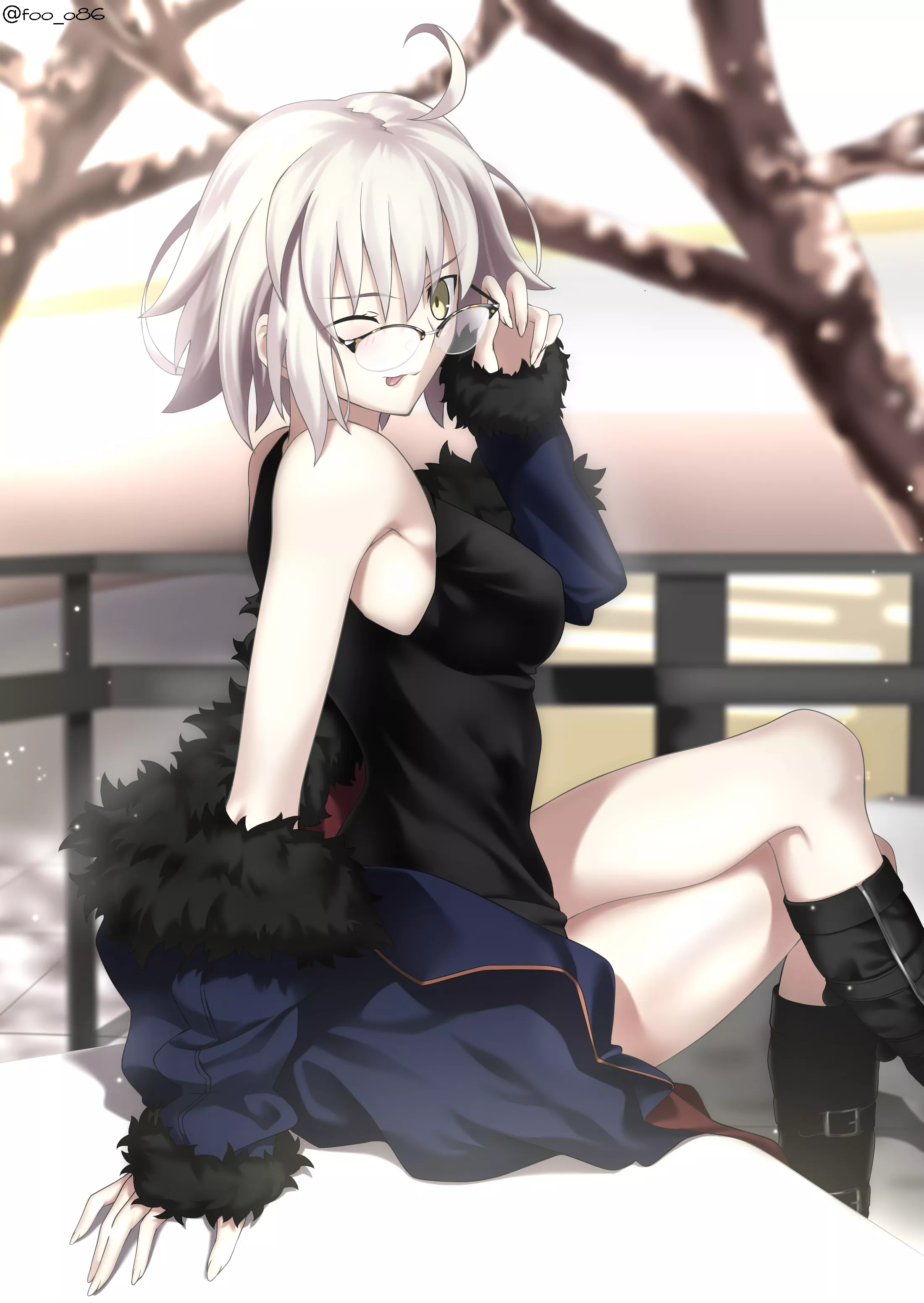 Jalter trying on Glasses