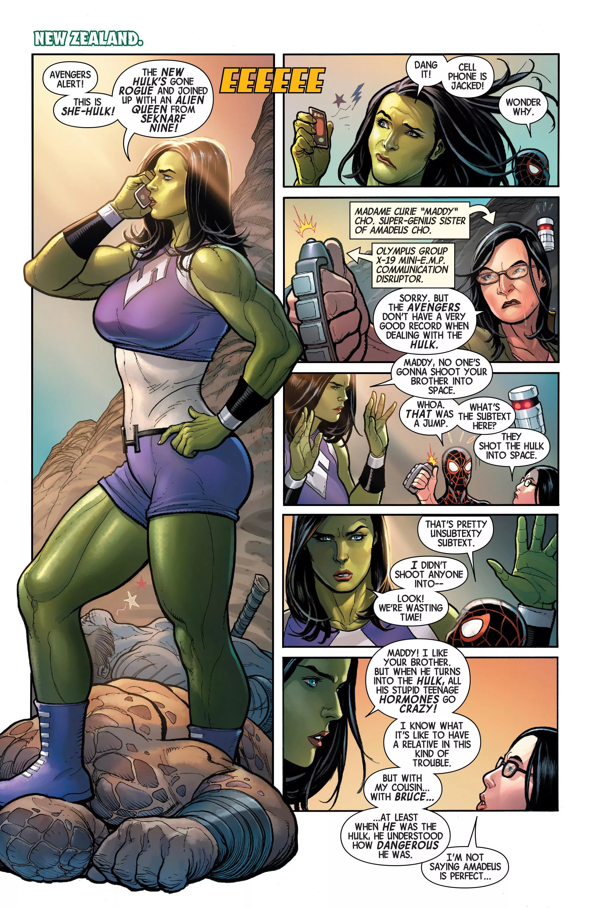 Jennifer Walters, the She-Hulk once again. By Frank Cho. [Totally Awesome Hulk #3]