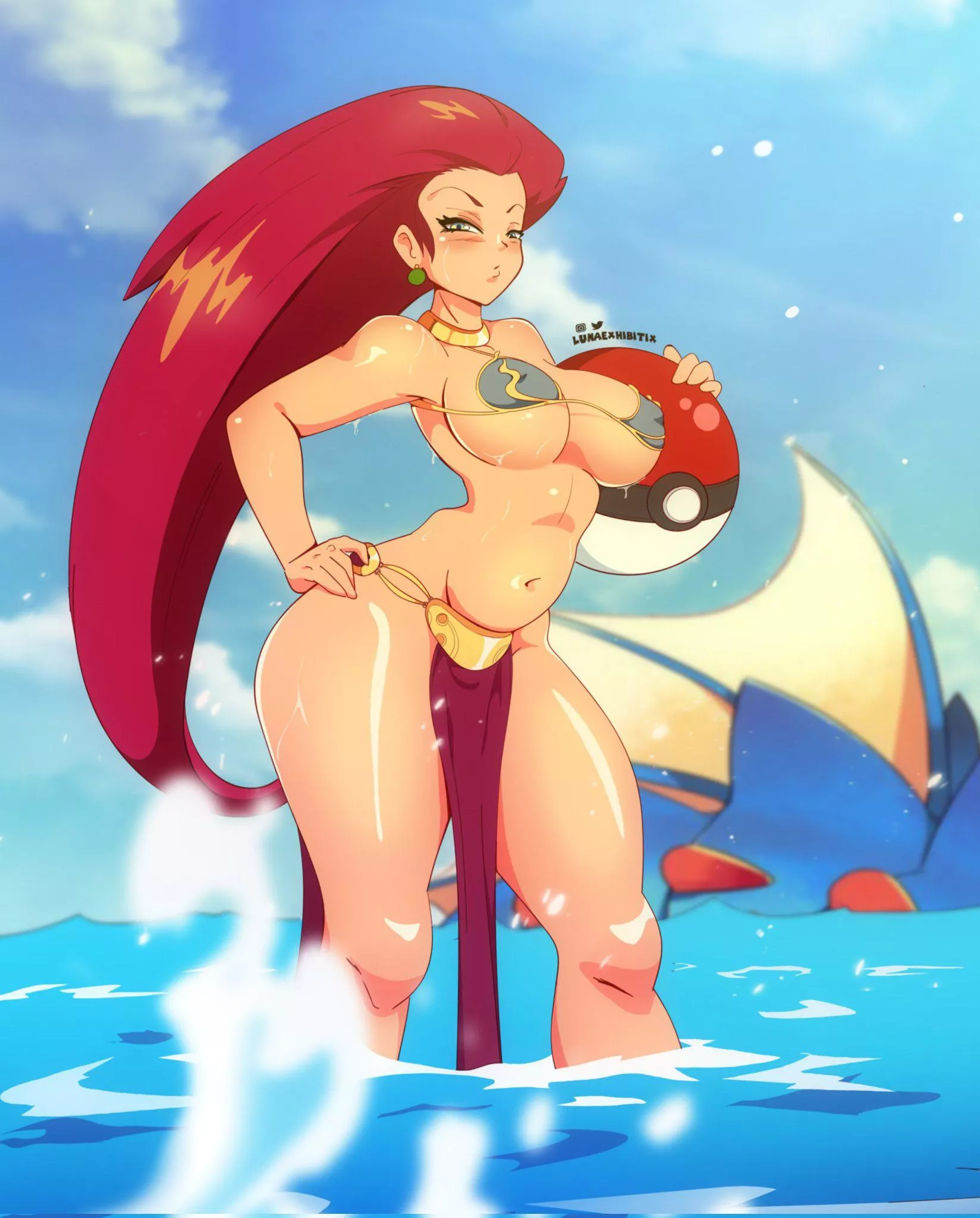 Jessie in Slave Leiaâ€™s outfit (lunaexhibitix) [Pokemon]