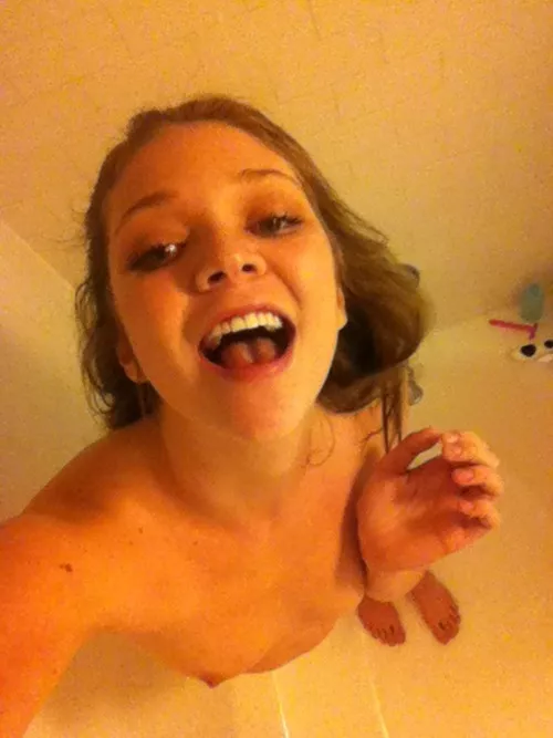 Jessie in the shower