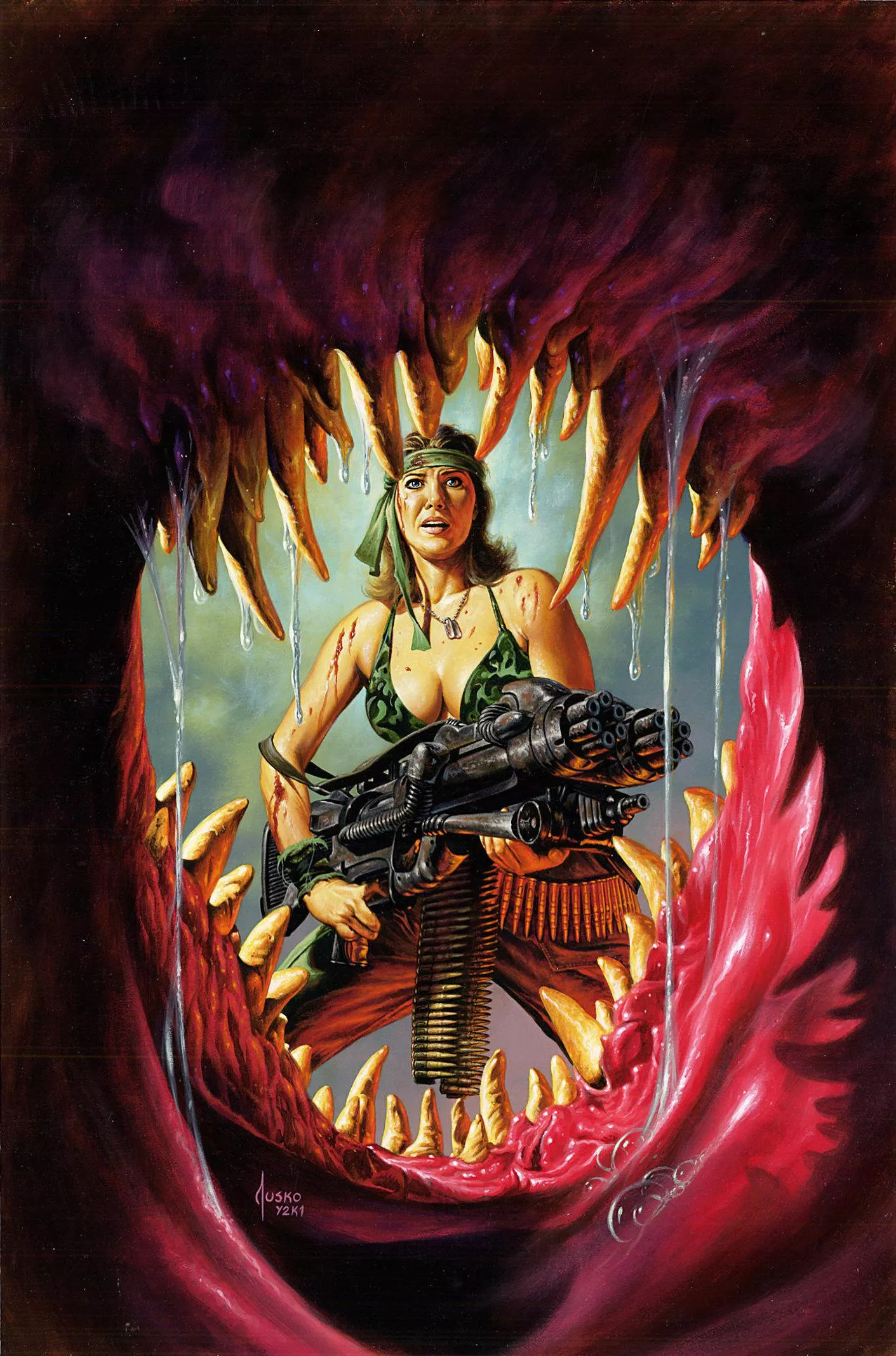 Joe Jusko variant art for Inferno Hellbound #1 (2001)