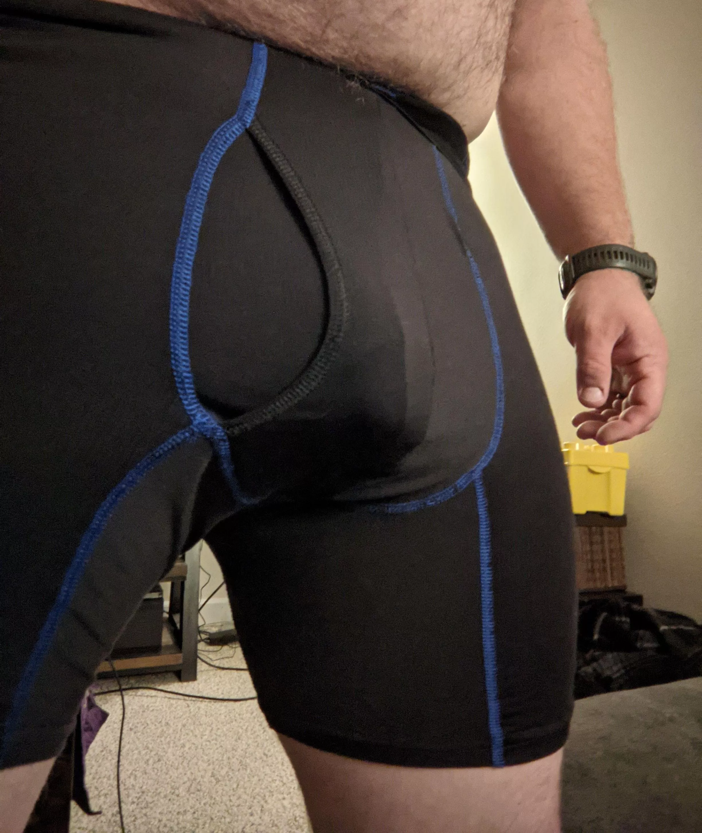 Just a 35 year old dad and his bulge.