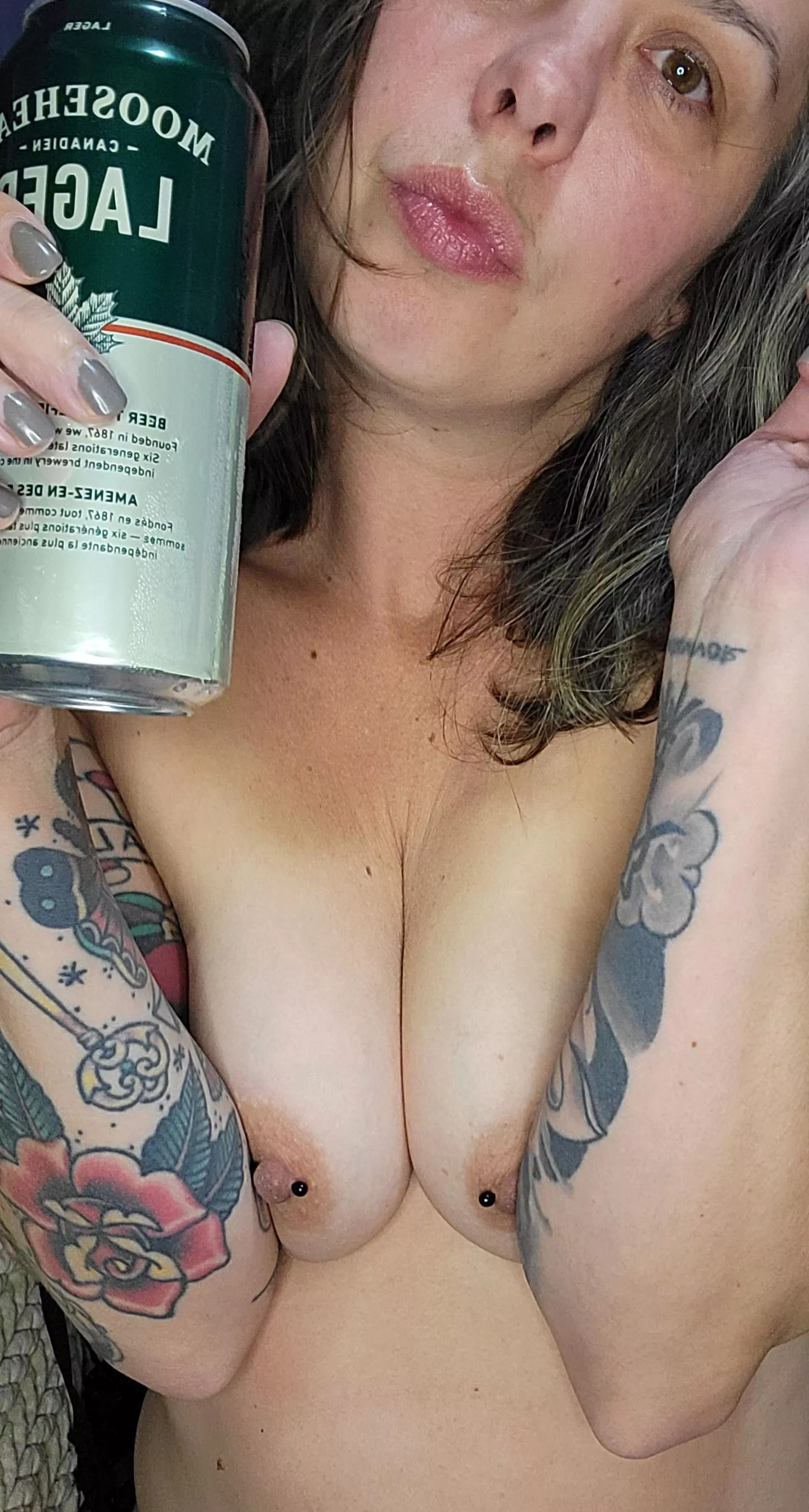 just a girl and her beer