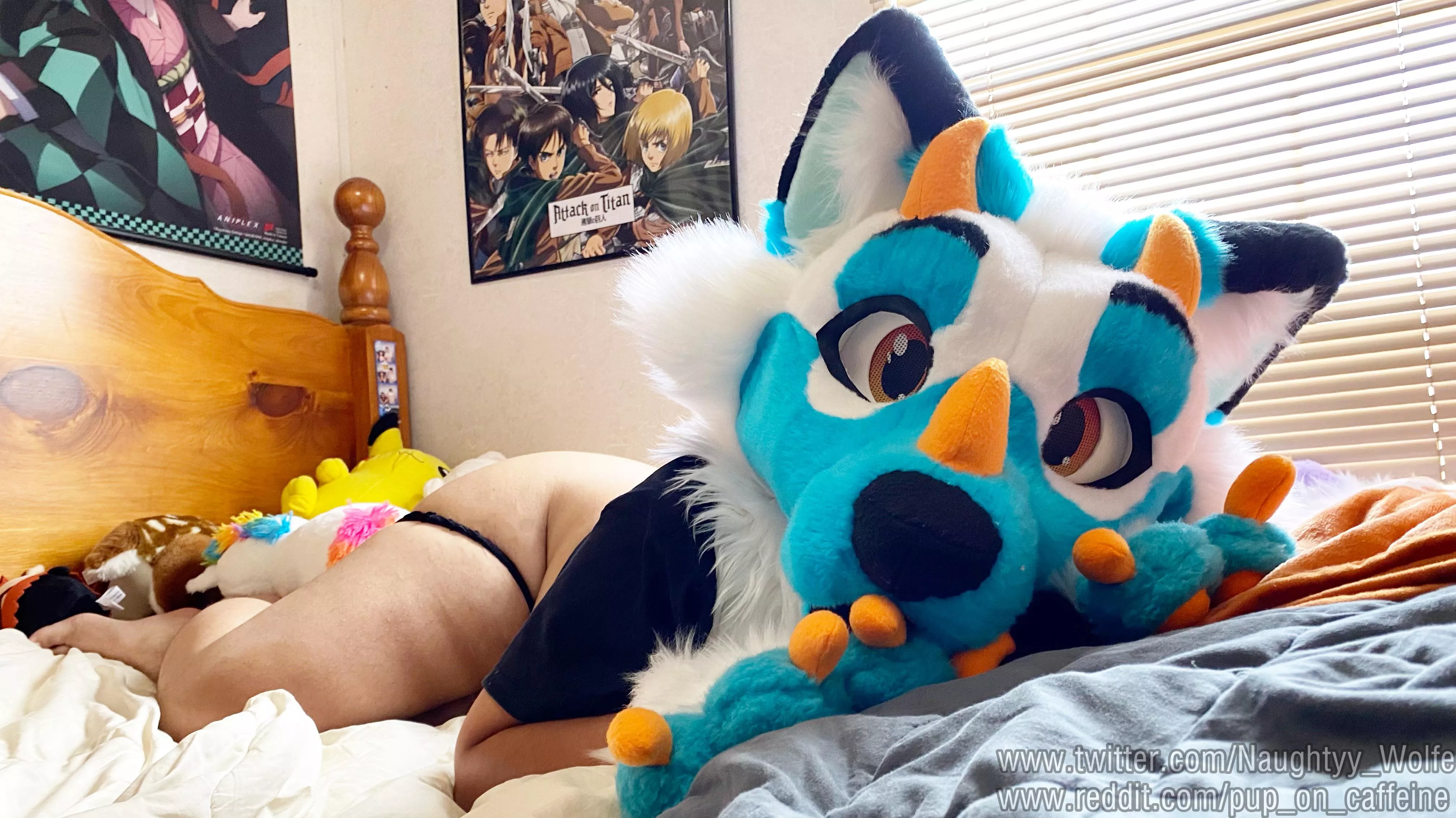 Just a pubby chillinâ€™ with his panties down