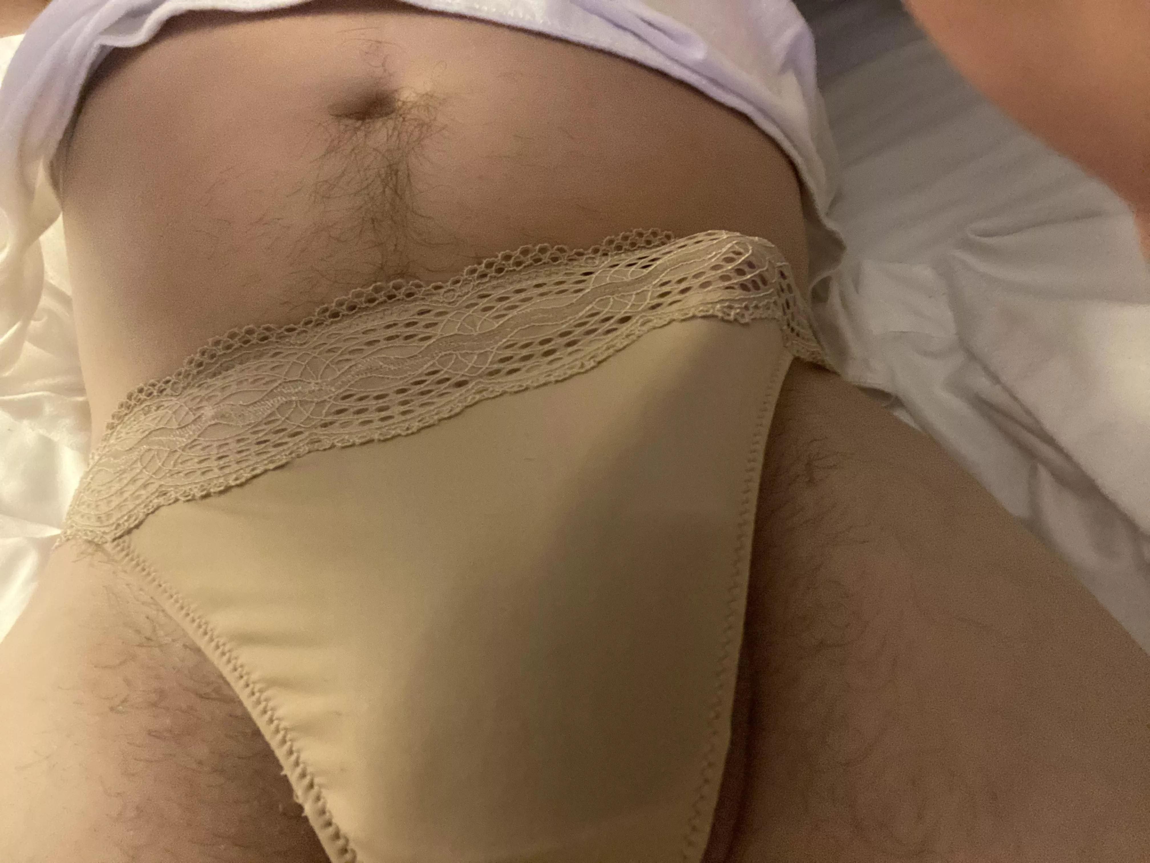 Just a simple nude thong for bed. Night guys