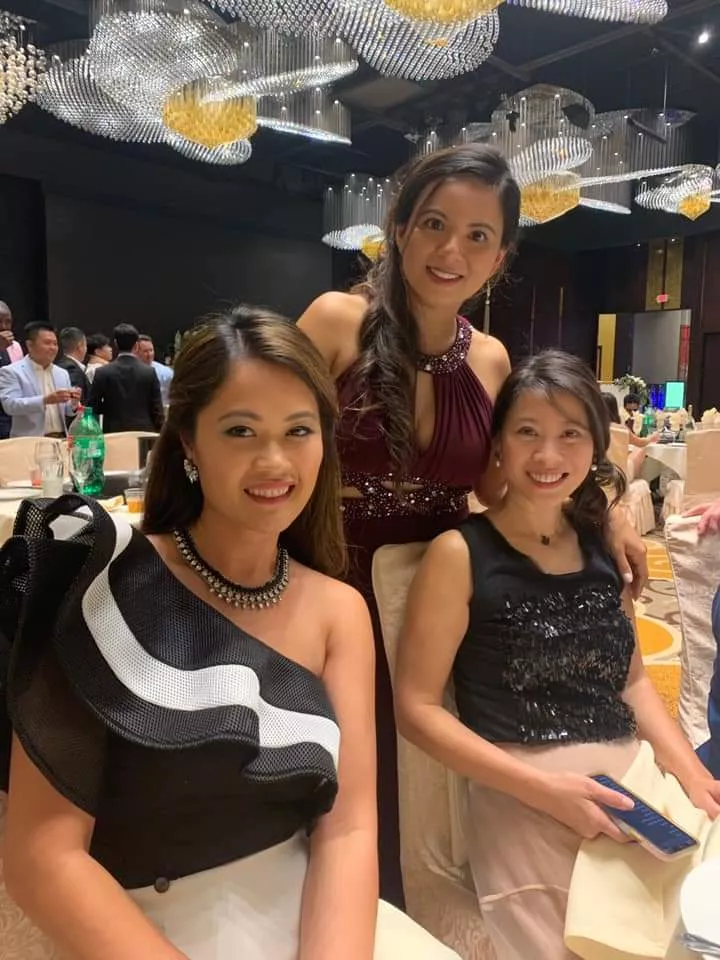 Just a three Asian MILFs at a wedding party