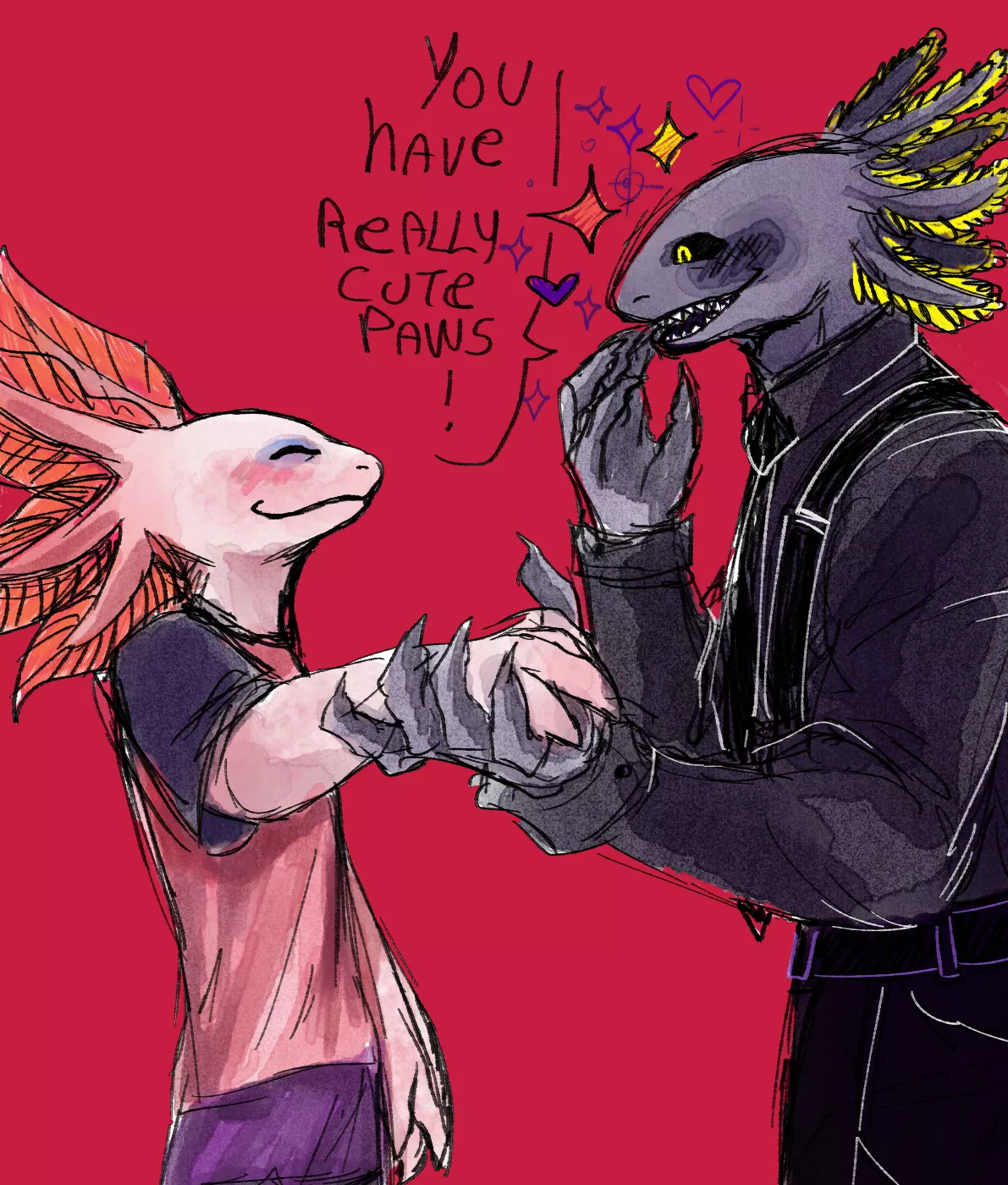 Just Axolotl friends, By me