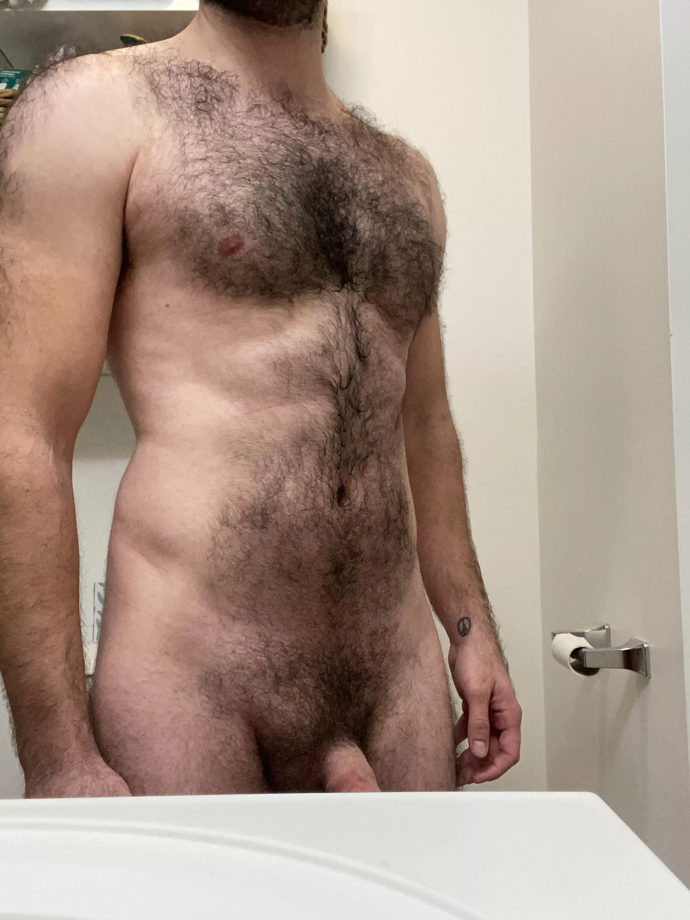 Just before my shower. M 35 5’7” 155lb