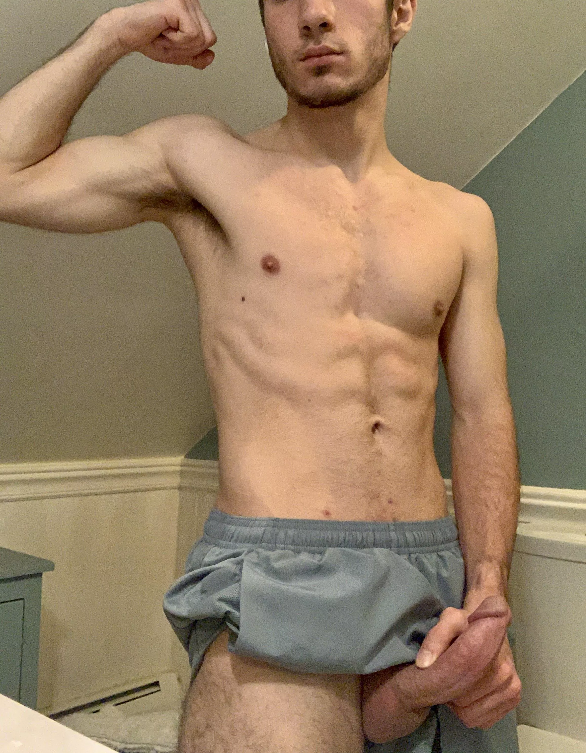 Just finished a workout, 5 inch shorts are so convenient for easy access