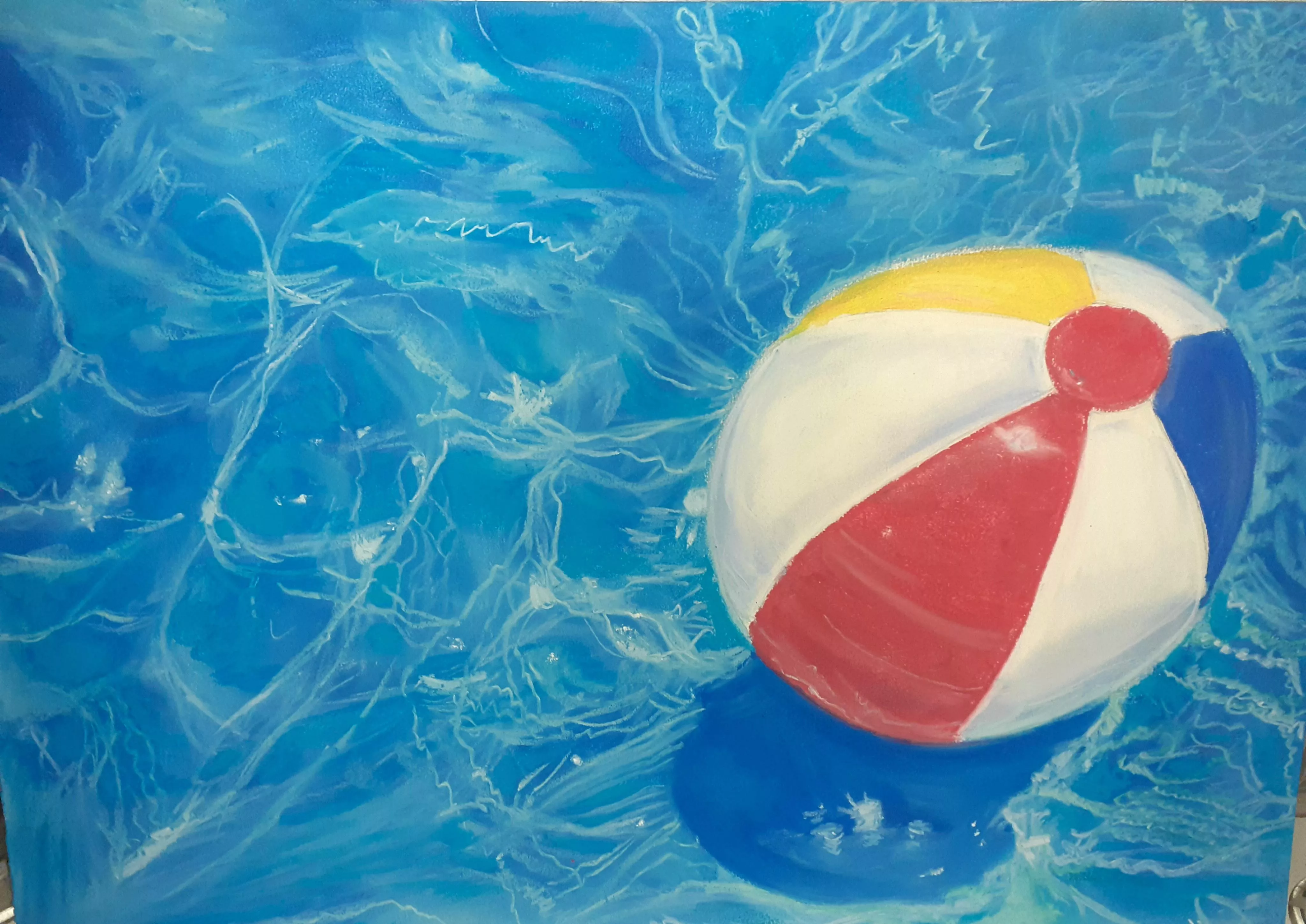 Just sharing, this is 'Life's a beach', by me using soft pastels, 2021.