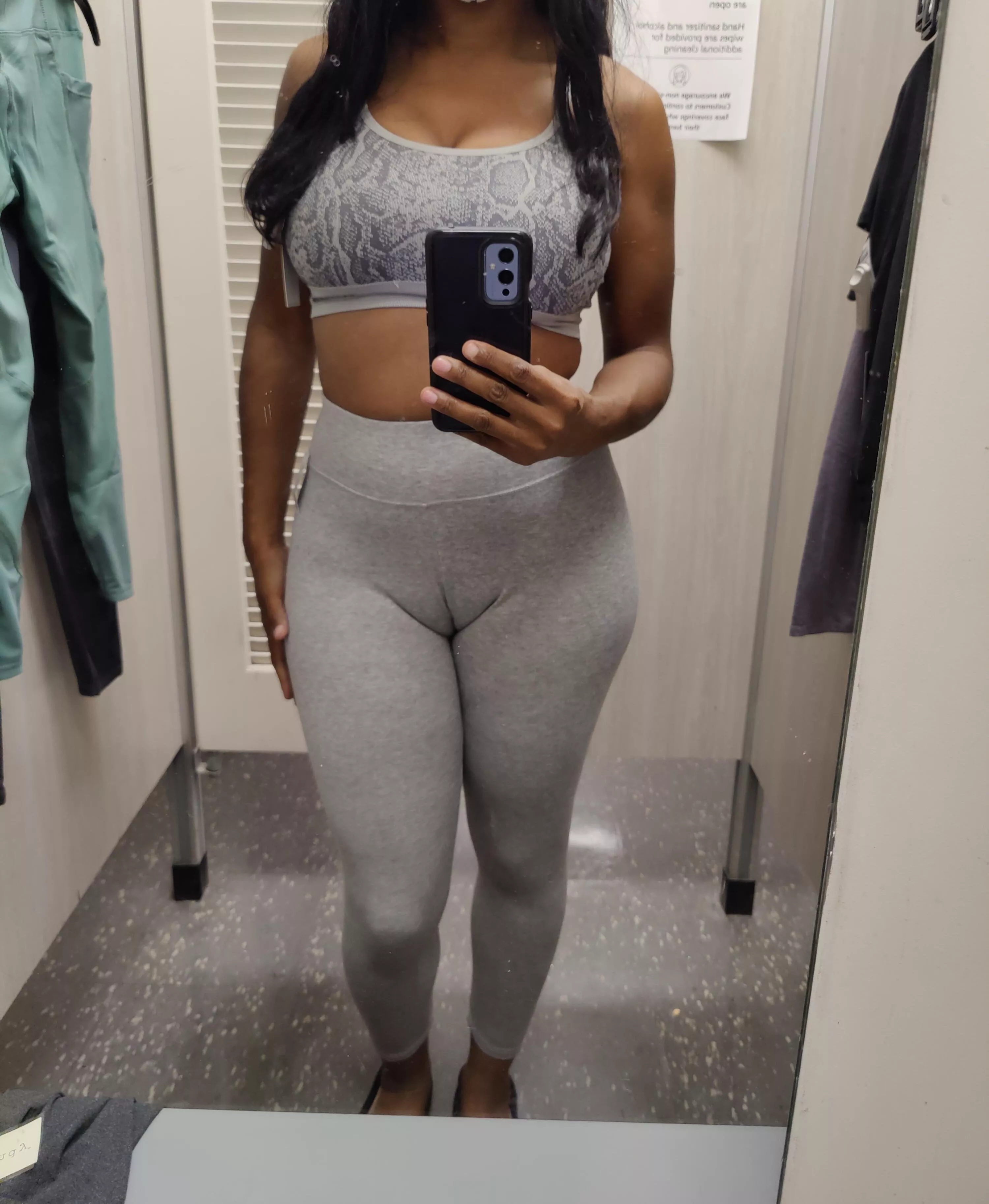 Just trying on gym leggings...nothing to see here