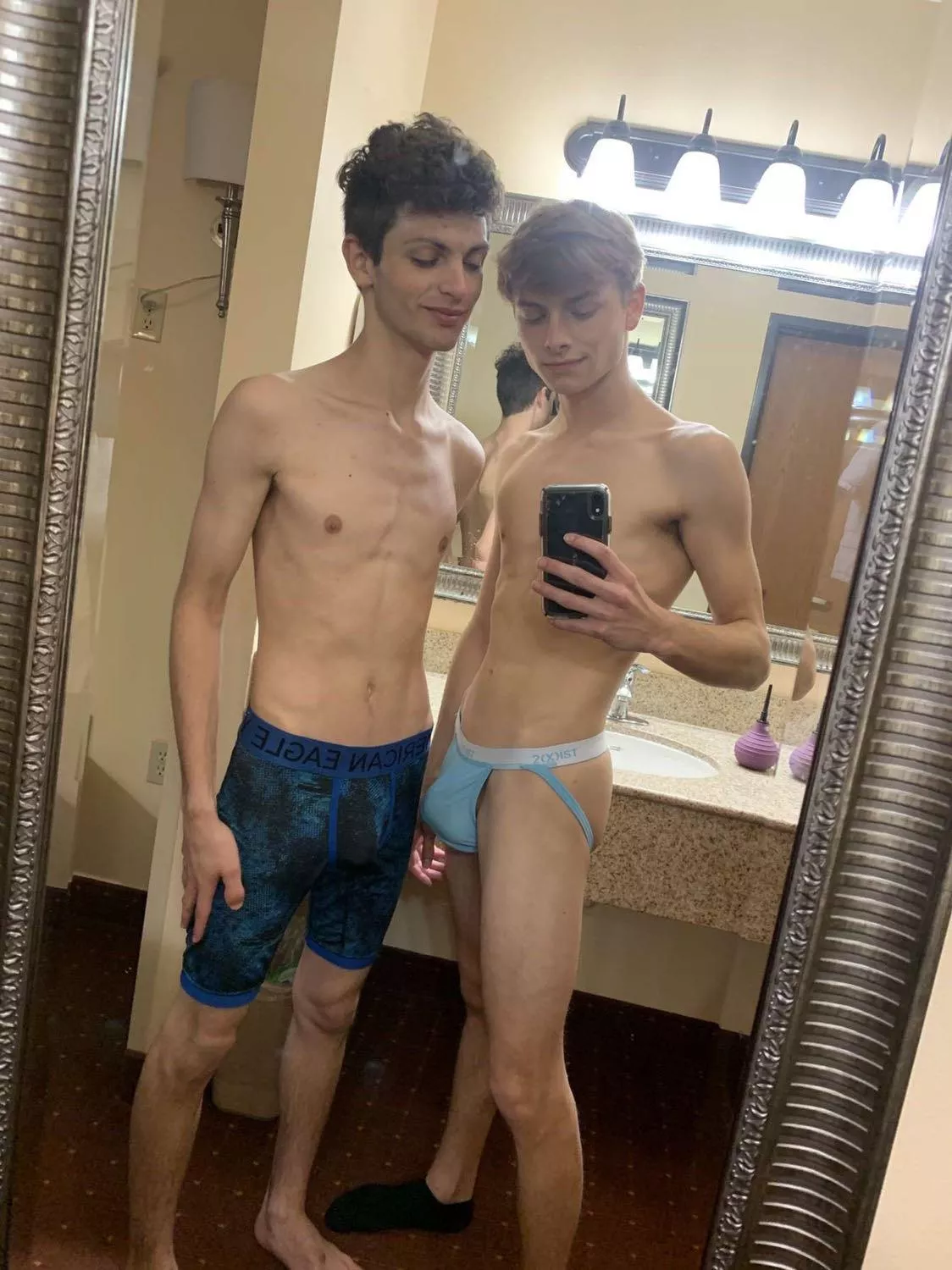 Just two twinks in their underwear ðŸ‘€