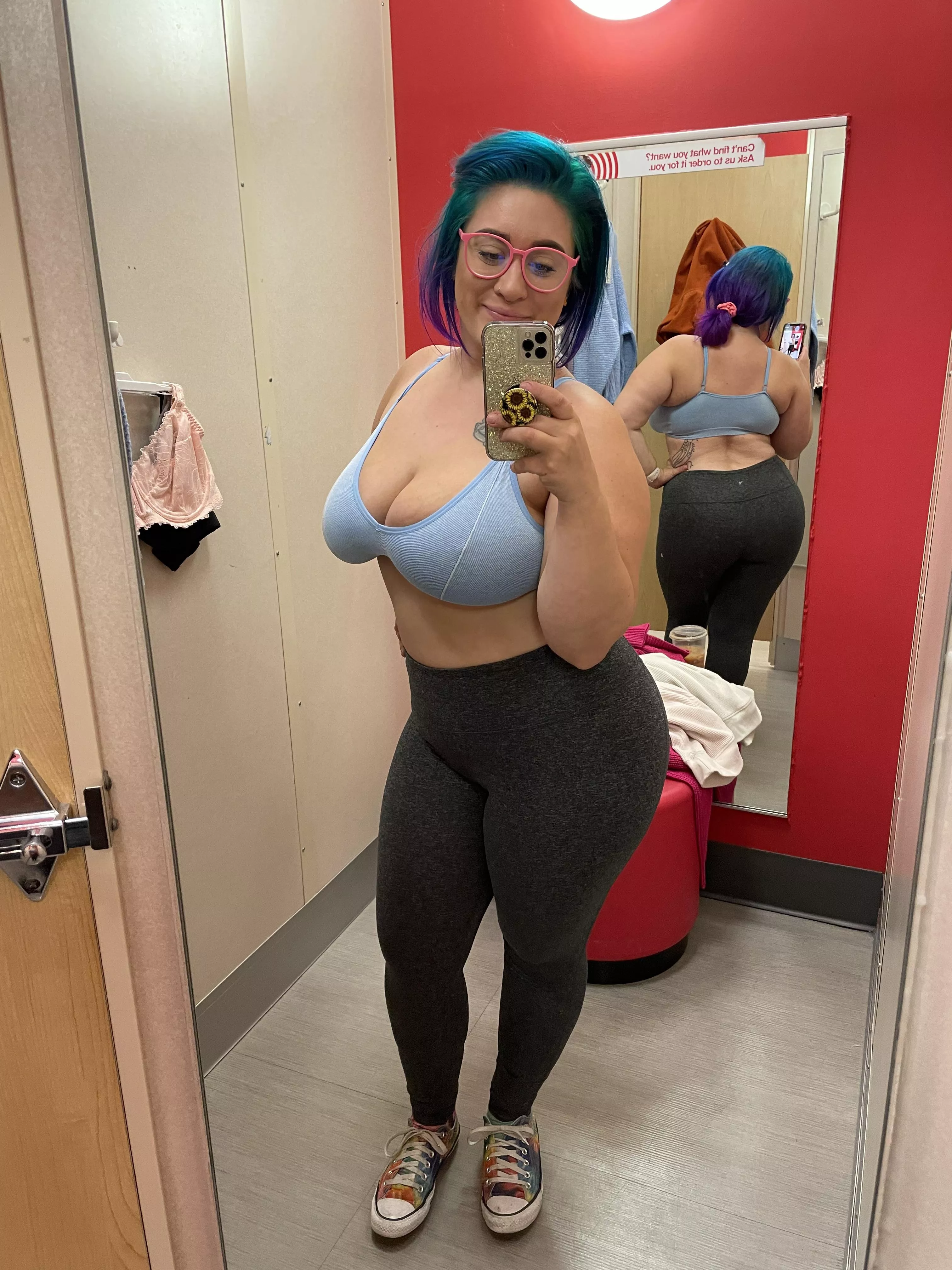 Just your average mama browsing through target trying clothes on 🌈link in comments