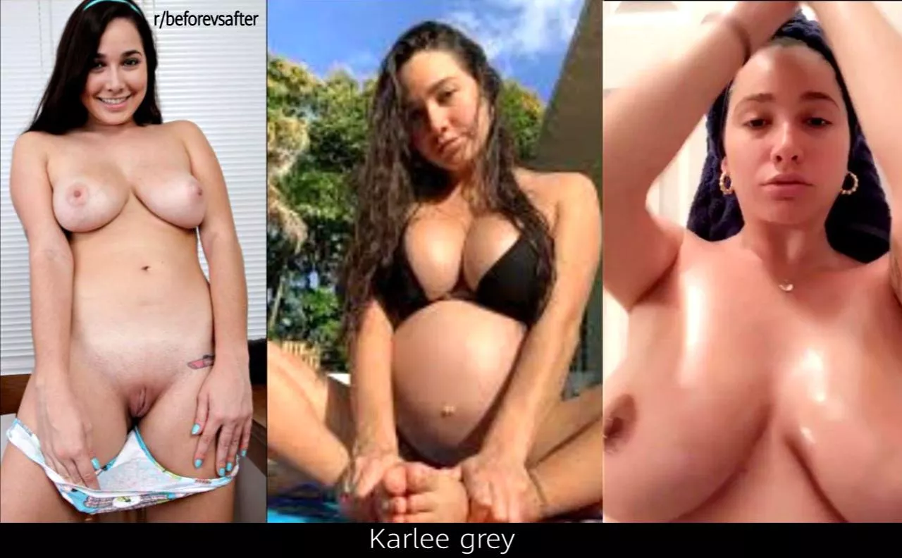 Karlee Grey before, during, and after pregnancy