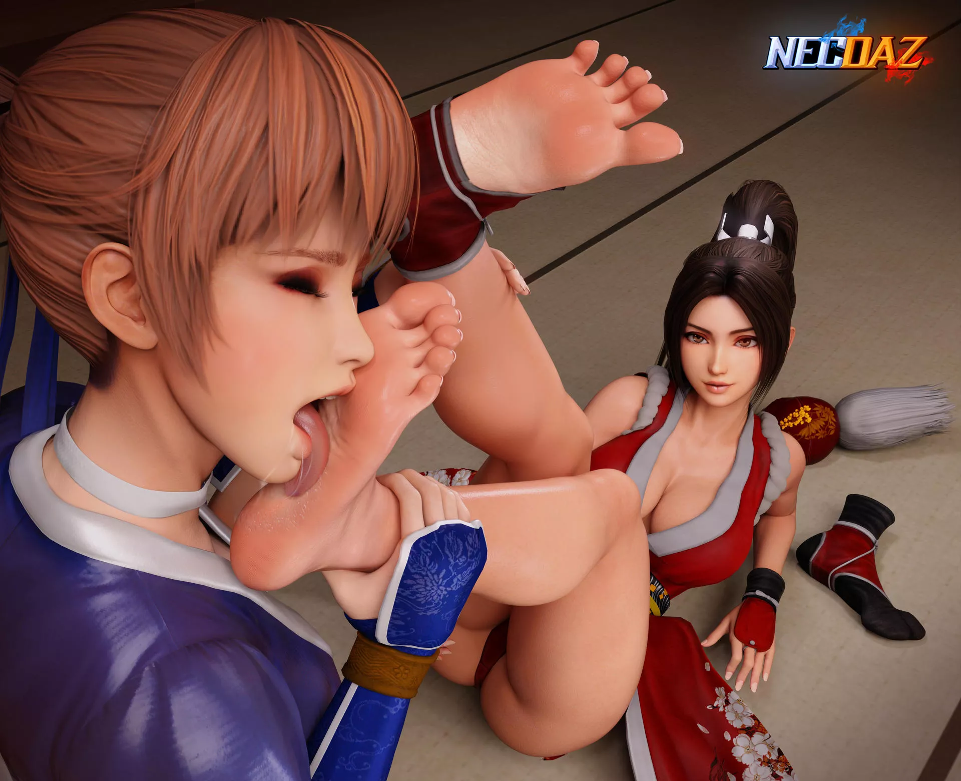 Kasumi Worshiping Mai (NecDaz) [Dead or Alive]