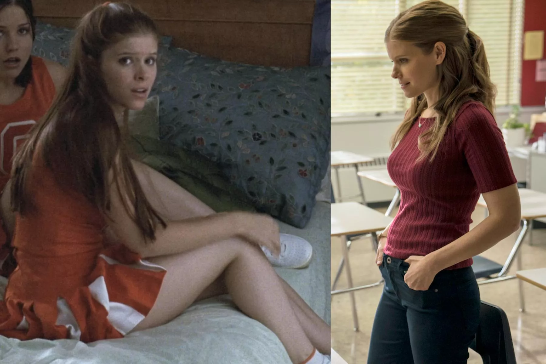 Kate Mara age 20 and 37 from Cheerleader to Teacher