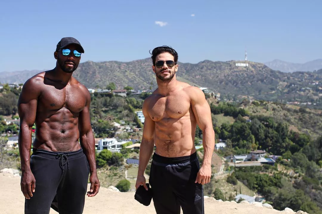 Khasan Brailsford (@KhasanB84) and Willie Gomez (@WillieGomez) at Runyon Canyon