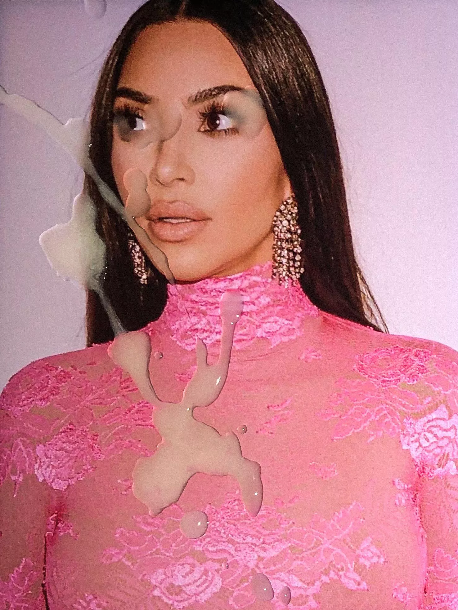 Kim got covered in cum and ruined her new outfit🙈