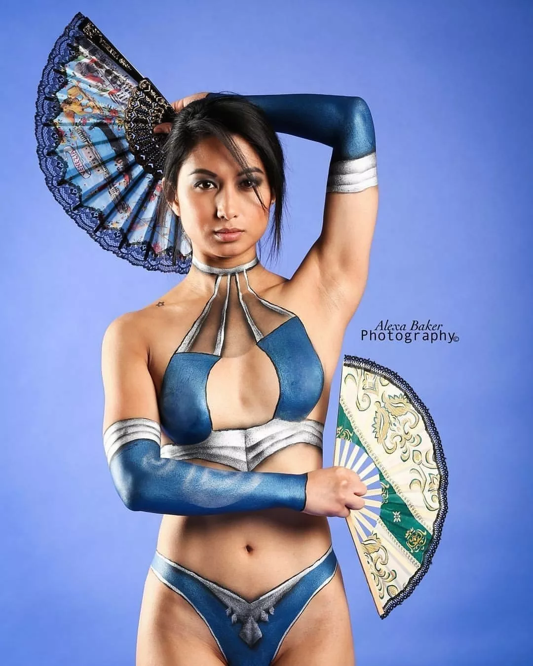 Kitana [Mortal Kombat] bodypaint by claritymodel