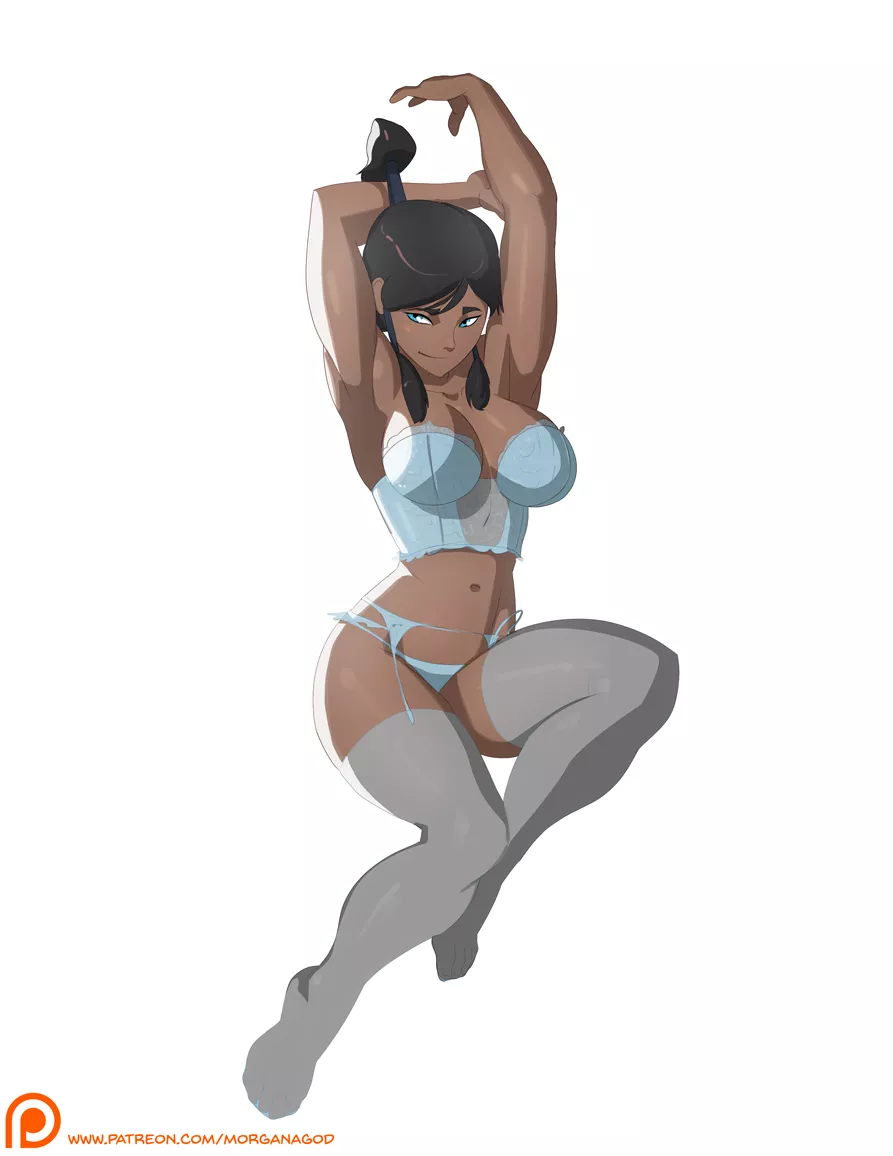 Korra Lingerie Pin Up (morganagod) [Legend of Korra]