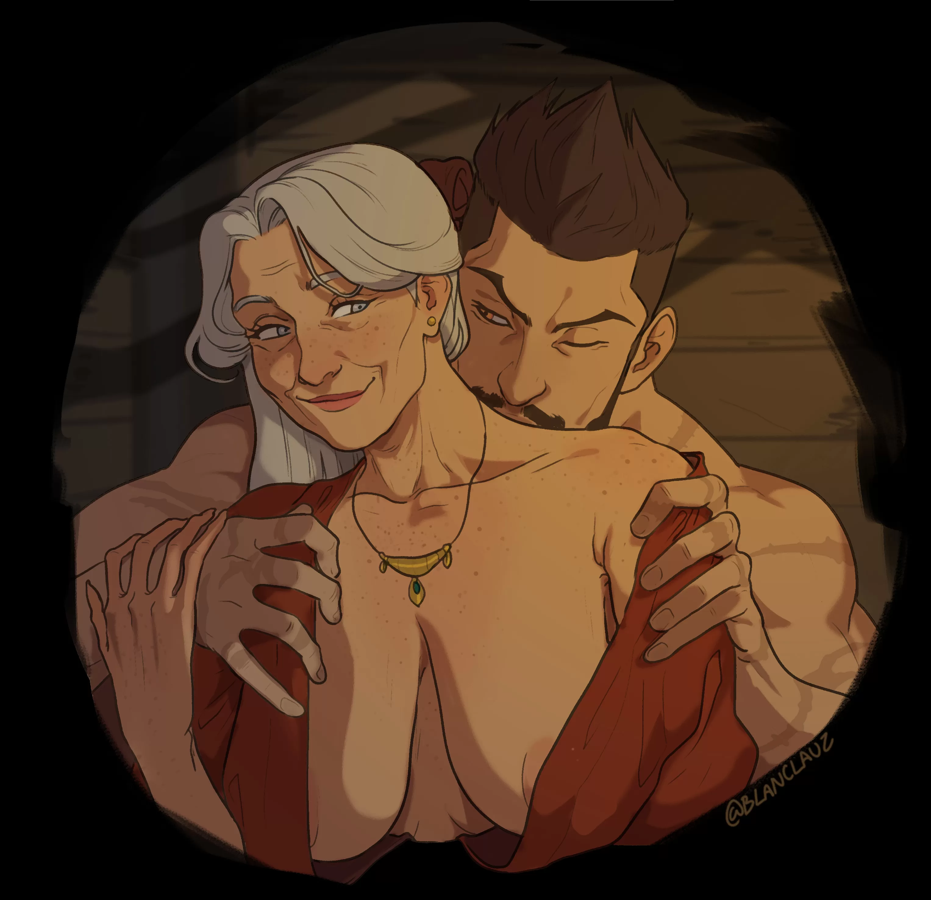 Lady Zerbst & Vesemir (BlancLauz) [The Witcher]