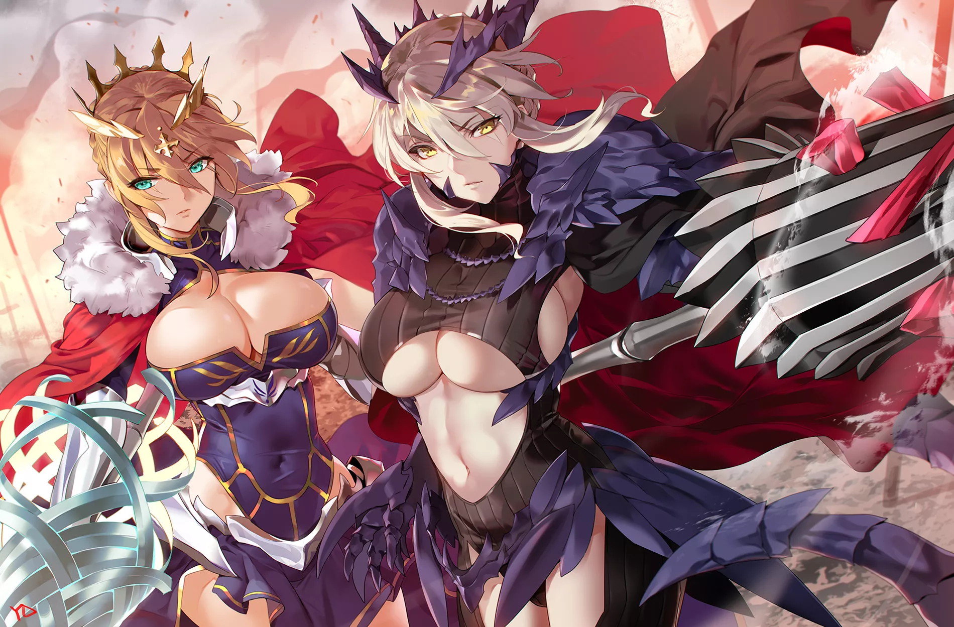 Lancer Artoria and Lancer Artoria Alter