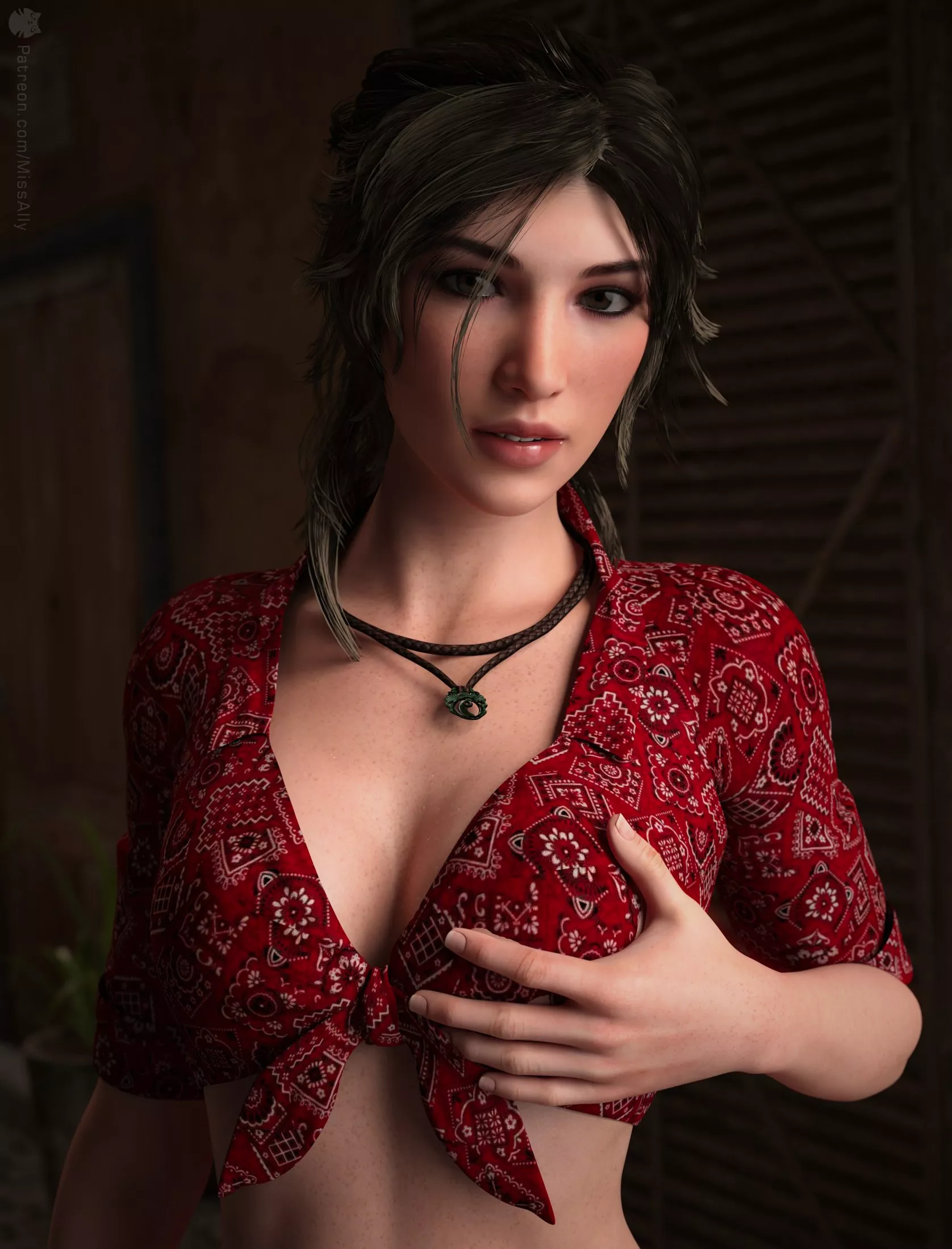 Lara boob grab (MissAlly)