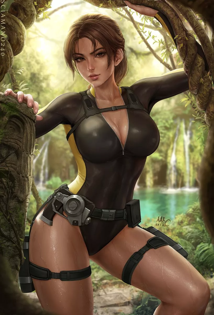 Lara in her diving suit (Sciamano240)