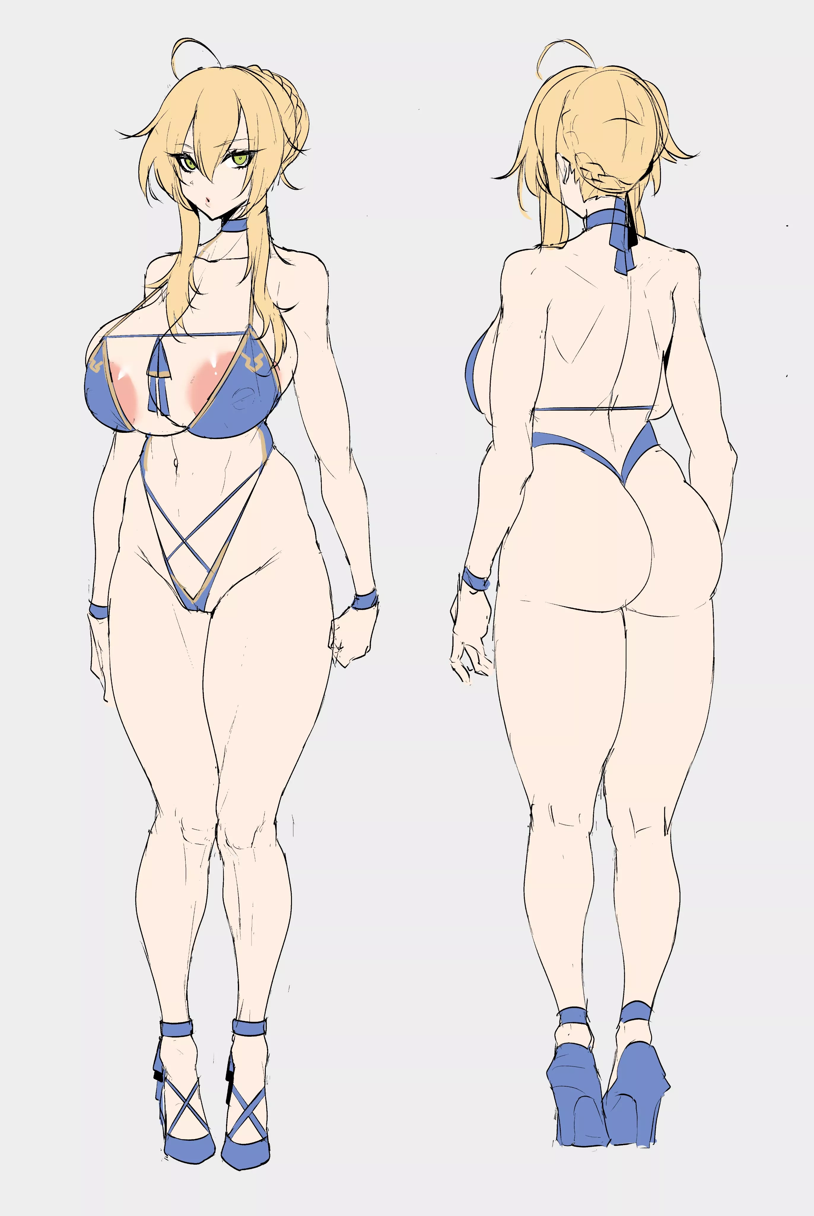 Lartoria's swimsuit is a bit too small