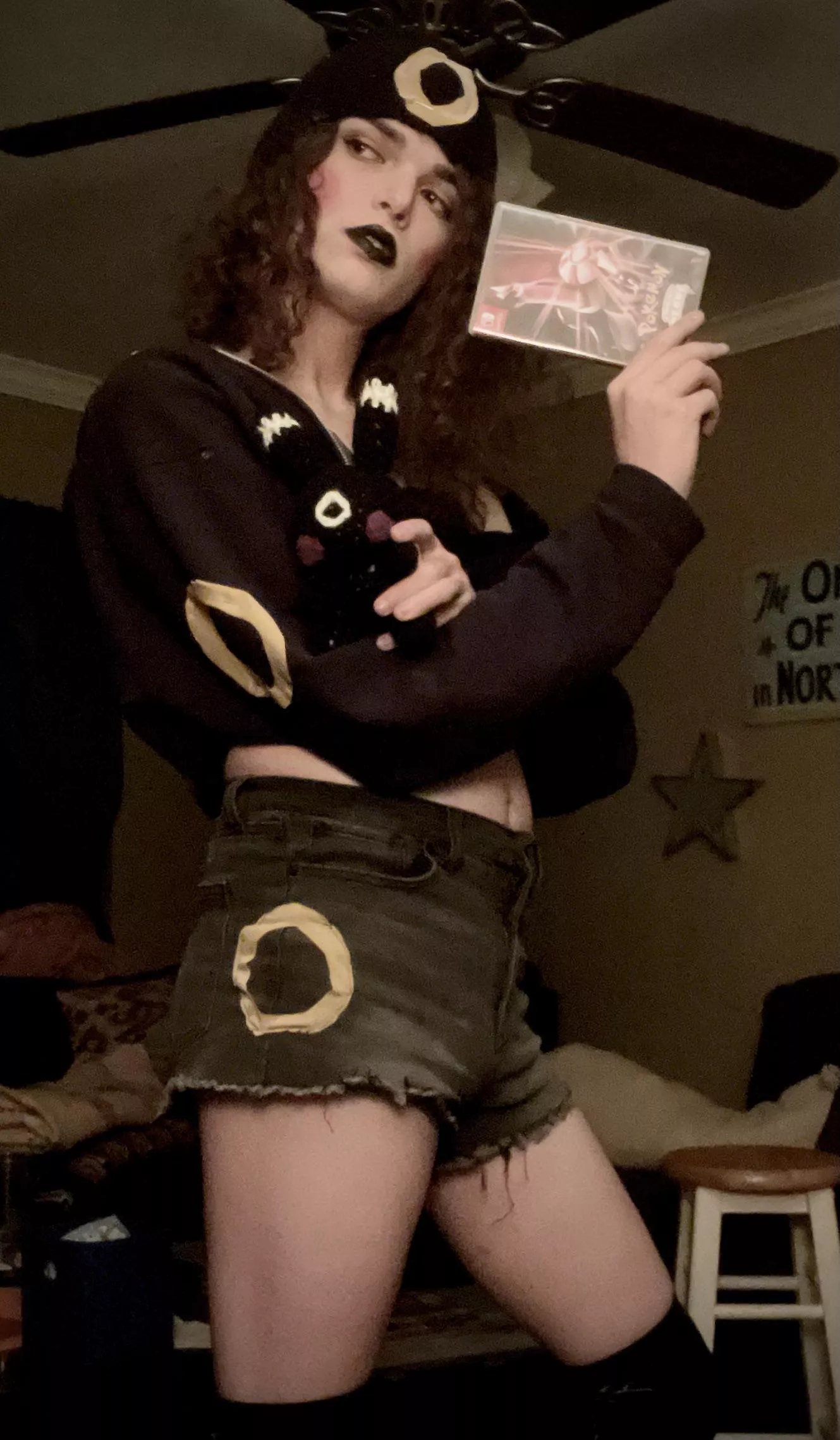 Last minute Umbreon outfit I threw together for the midnight release. What’s your favorite Pokémon?