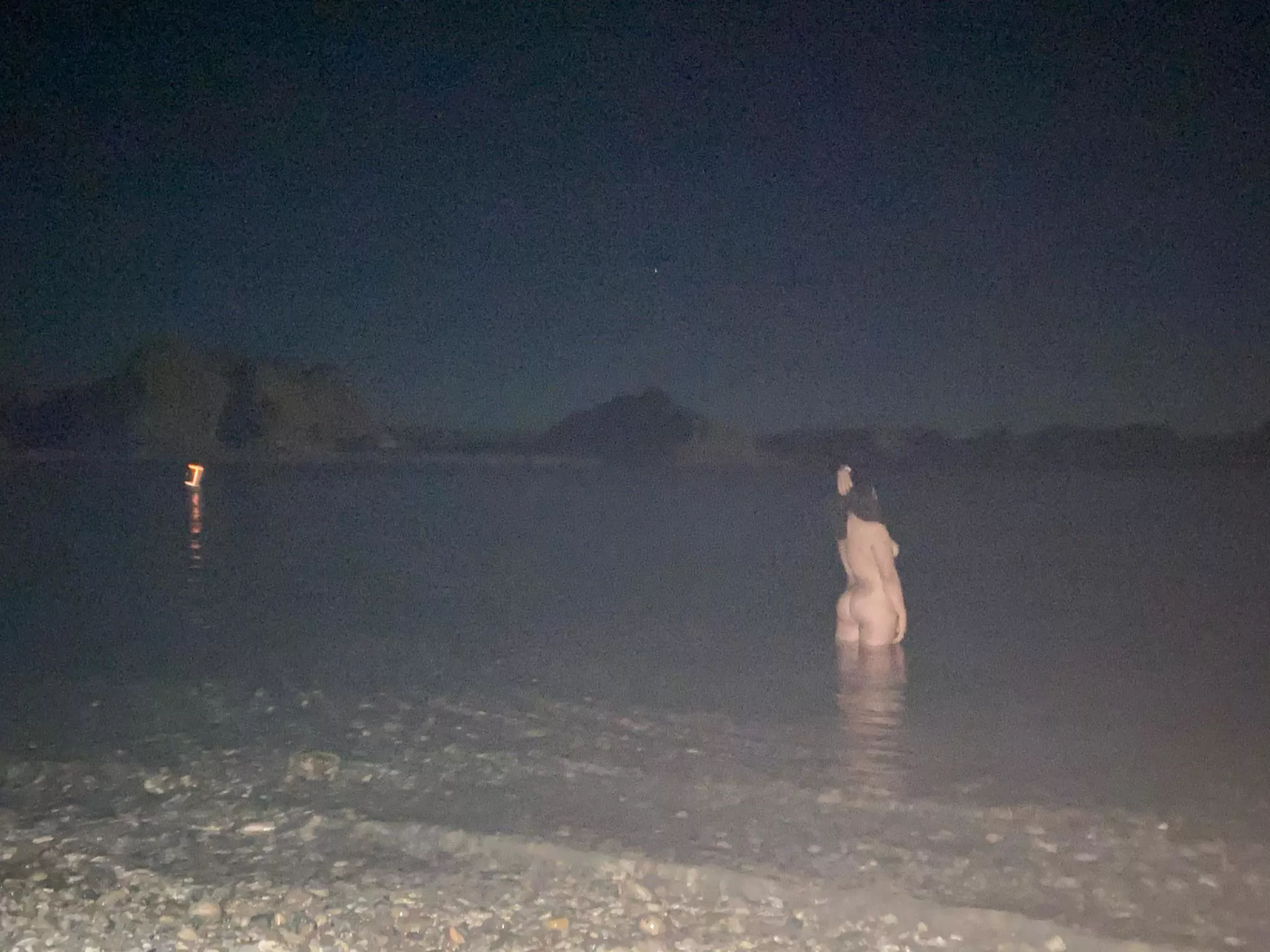 Late night swim enjoying the moon