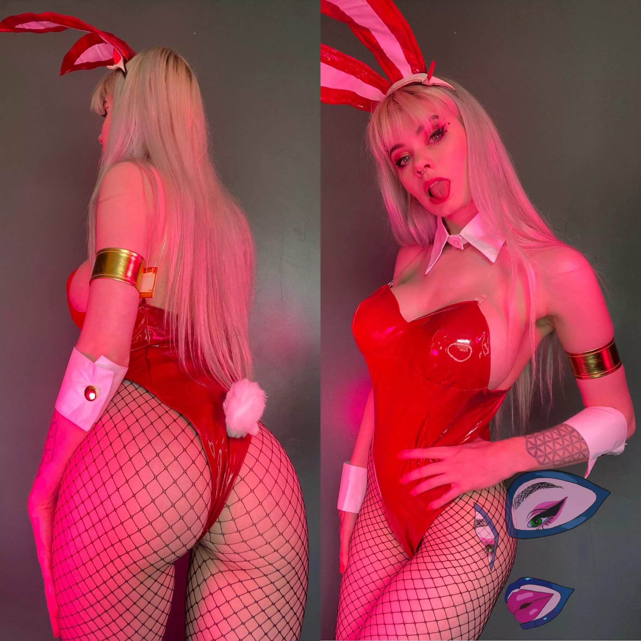 LatexSquid as Zero Two bunny girl ver