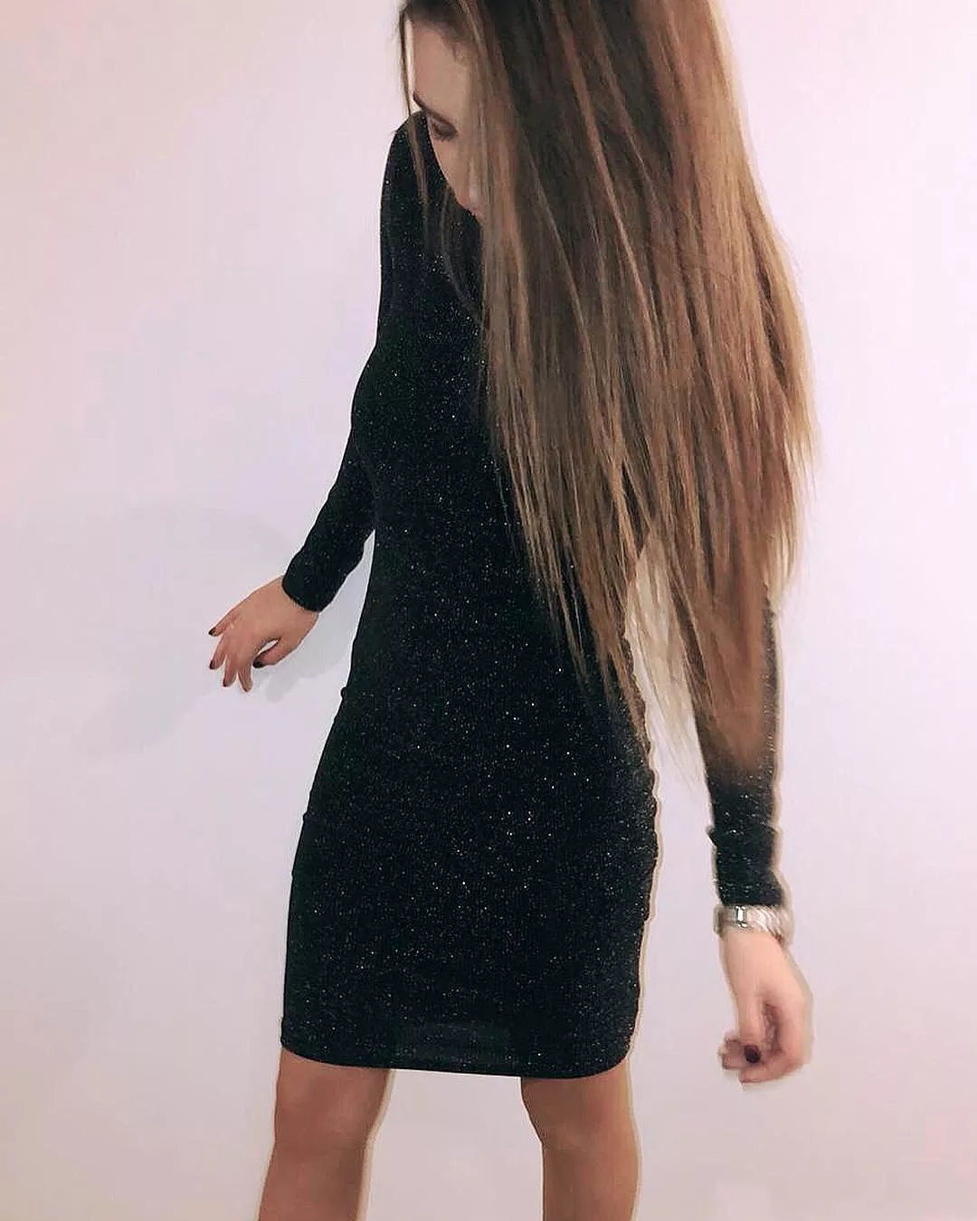 LBD and long hair