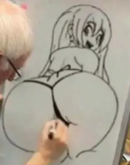 LF Mono Source: 1girl, looking at viewer, whiteboard, meme?, Long hair, bikini, showing butt, smiling?