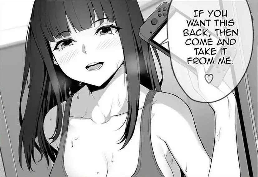 LF mono source: â€œif you want this back, come and get itâ€ 1girl, sweat, big boobs, blush