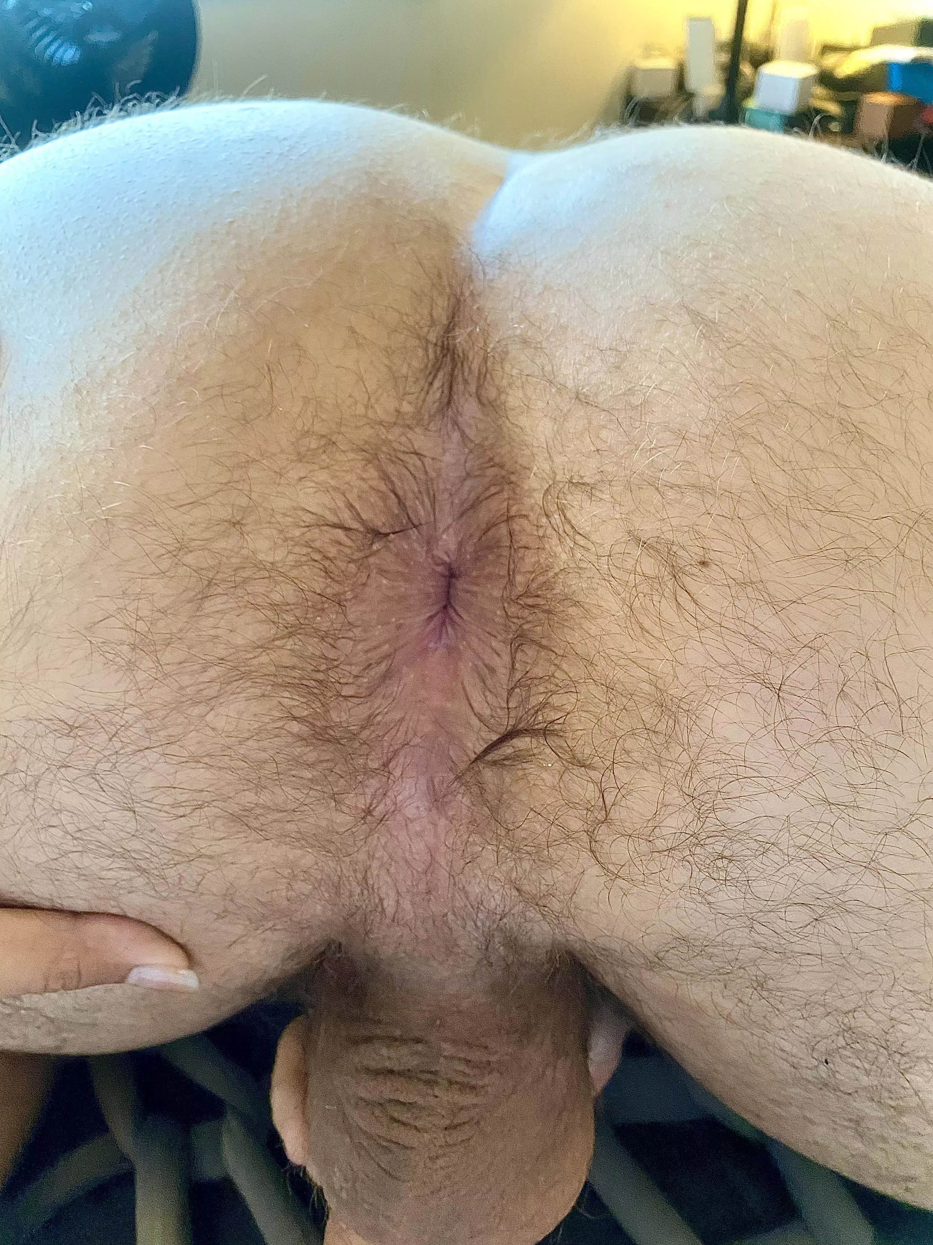 Licking my husband’s tight hole