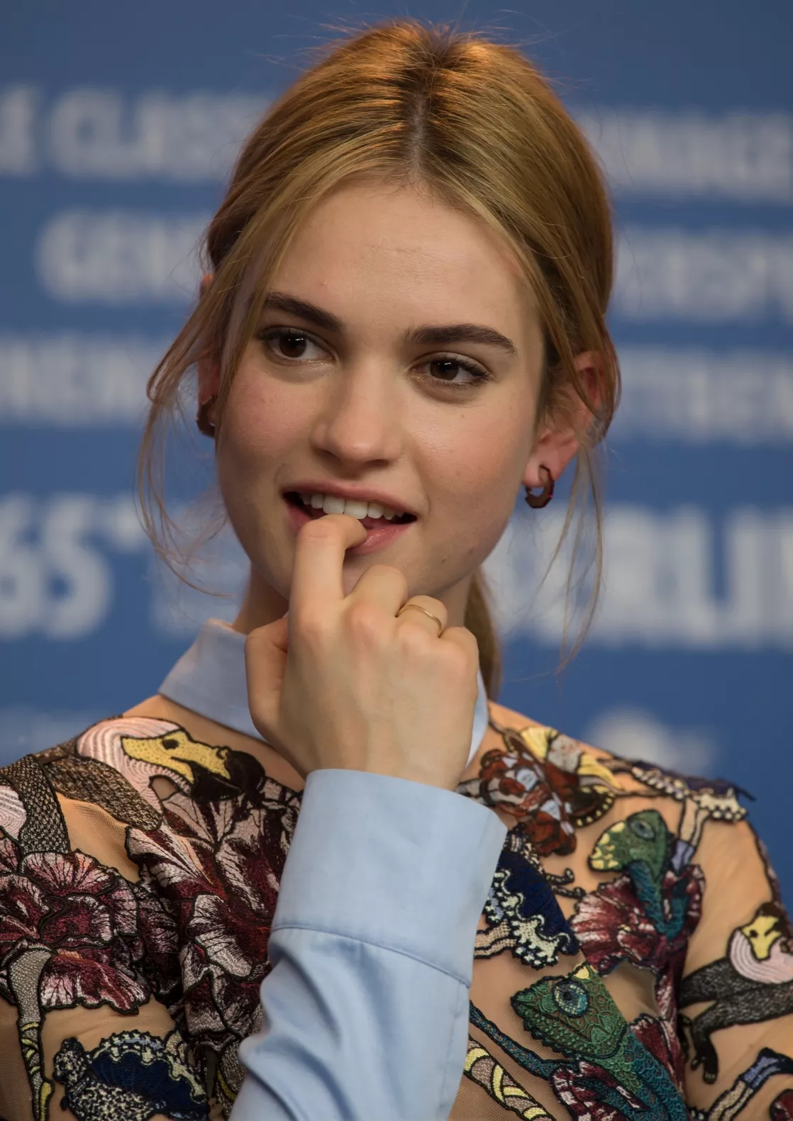 Lily James played Cinderella