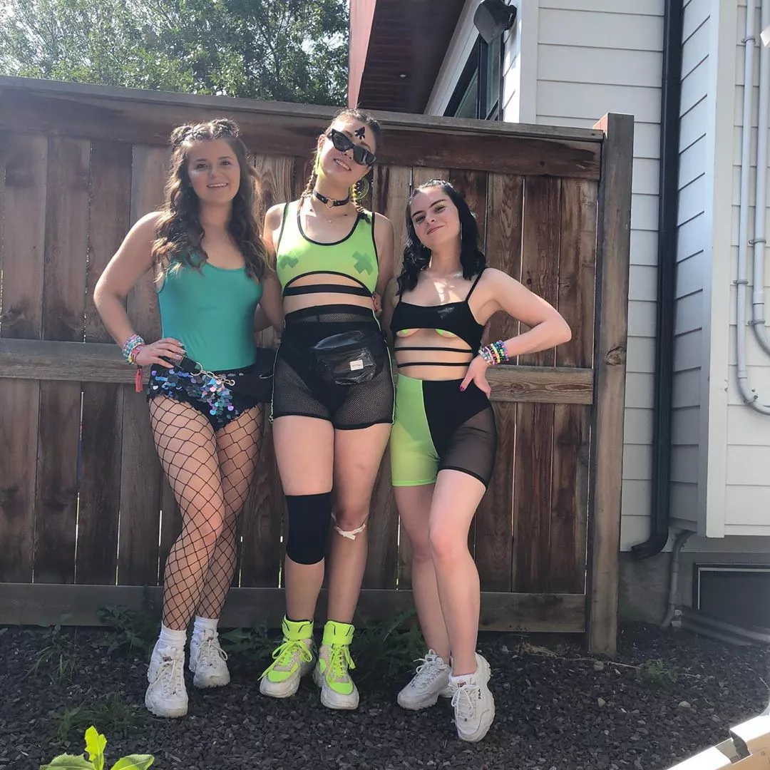 Lime Green Rave Girls