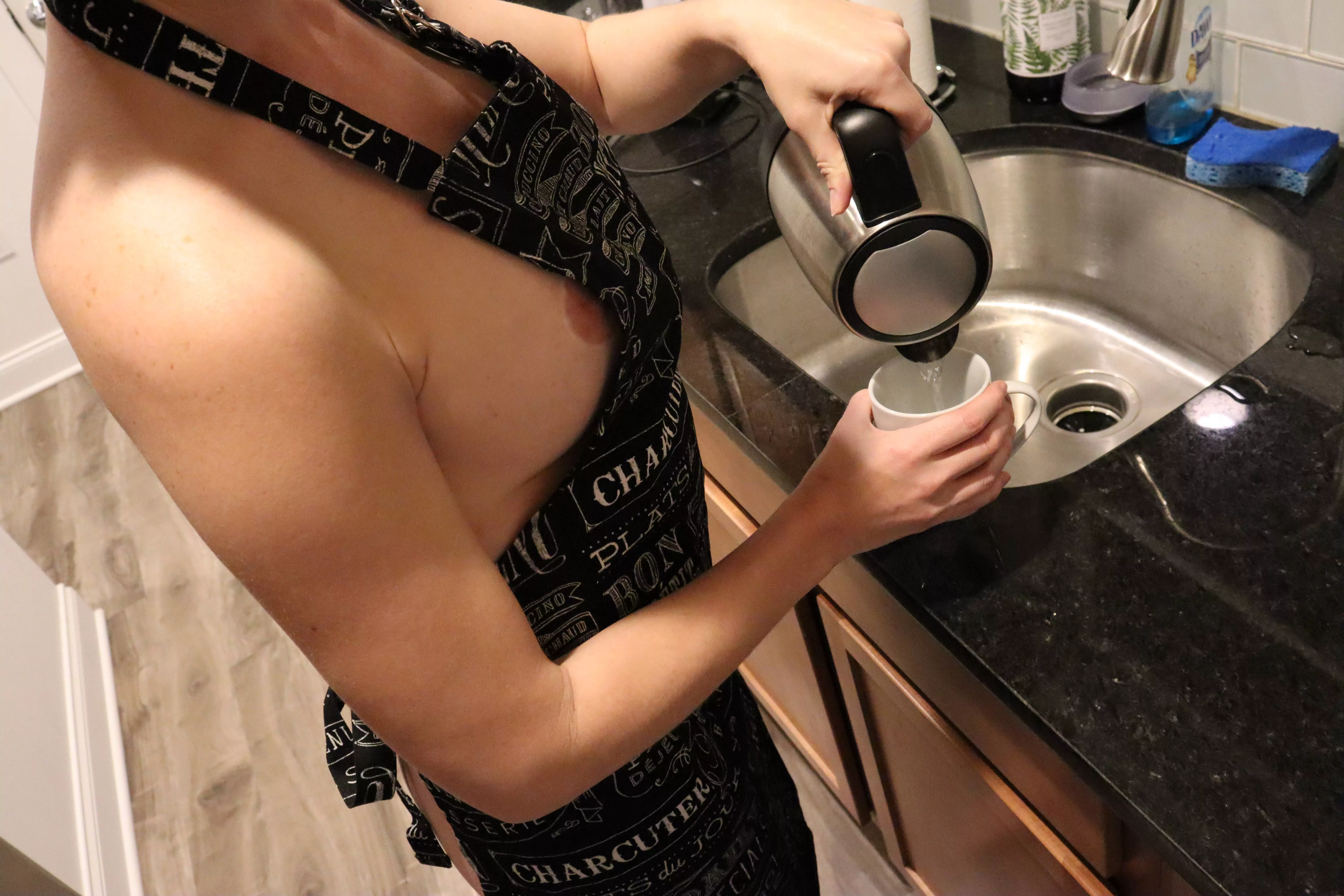 Little Nip Slip As I Make You Some Tea!