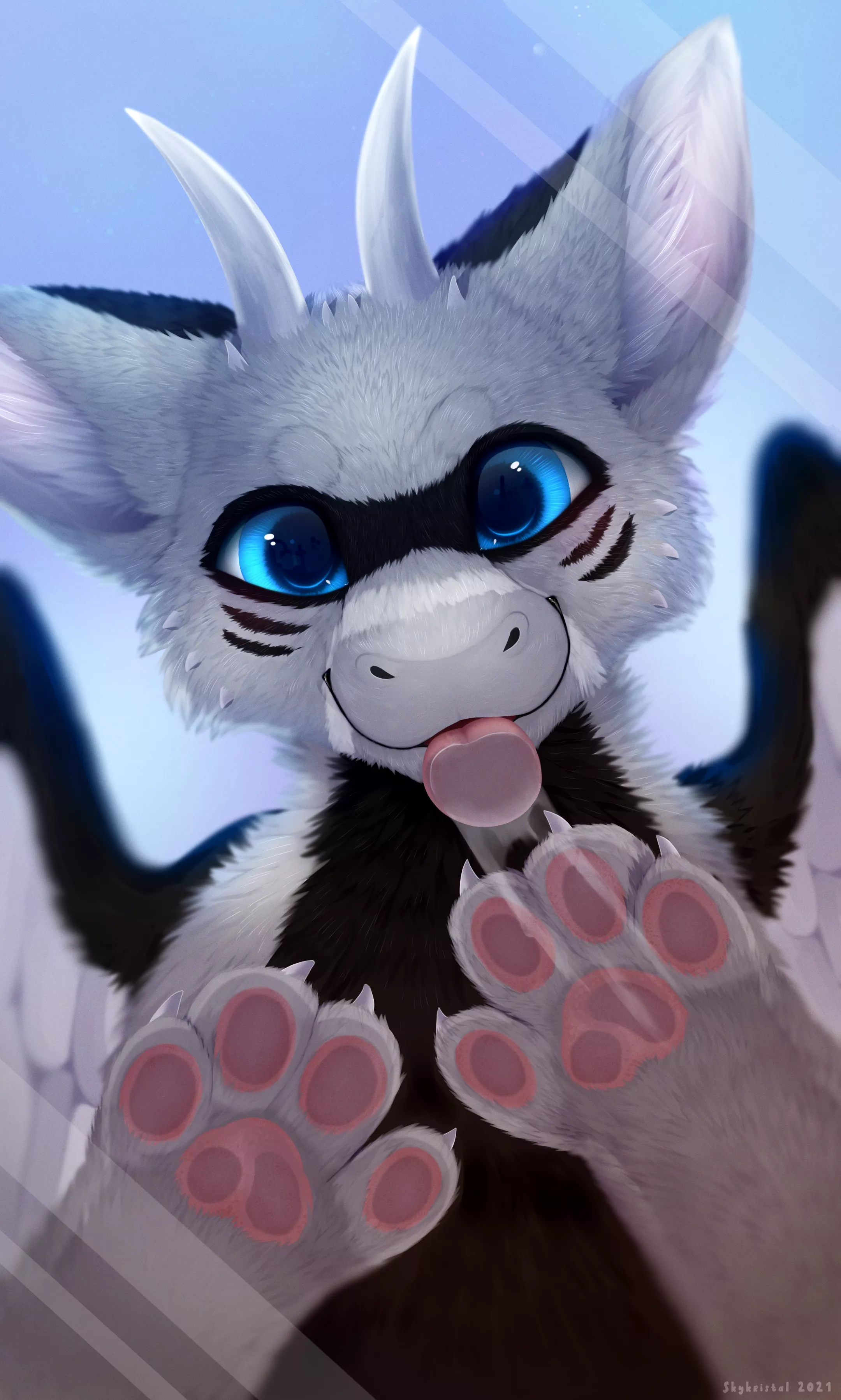 Little screen cleaner (YCH for Gizmo-The-Fluff-Dragon)