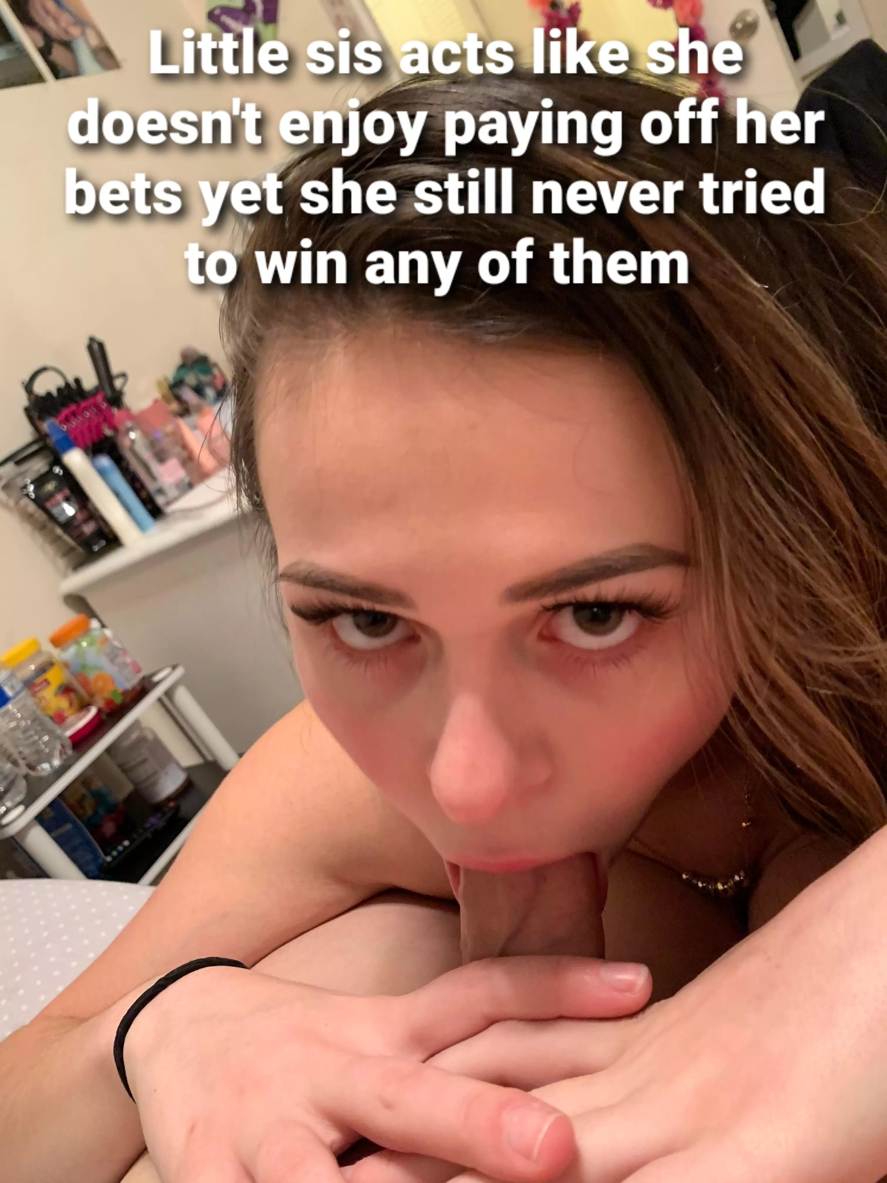 Little sis said her next wager is her ass