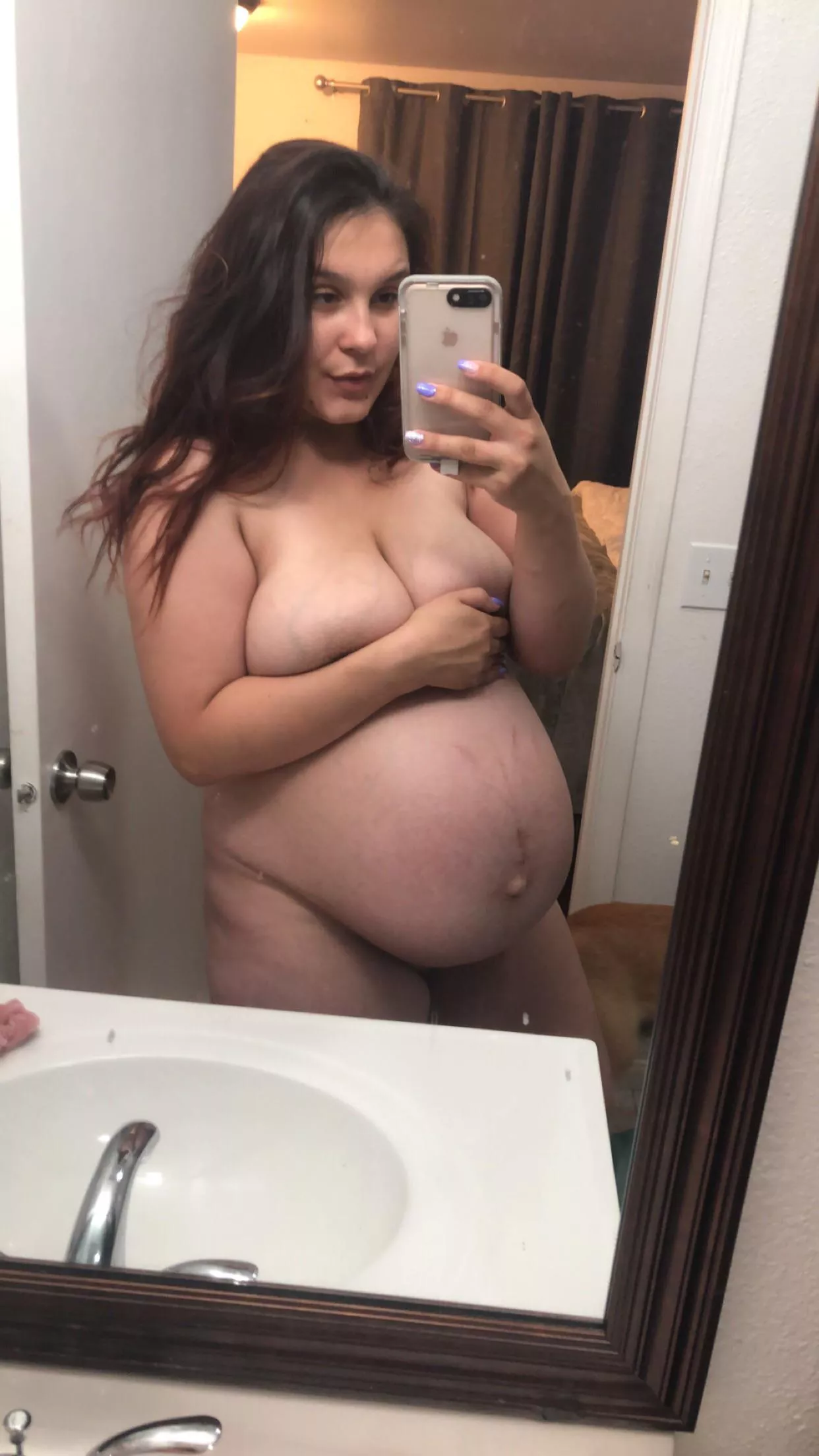 Little throwback for you guys, remember me? Pregnant again and canâ€™t wait to get this big again, maybe bigger. Girl or boy? Add me and follow through the pregnancy with me!