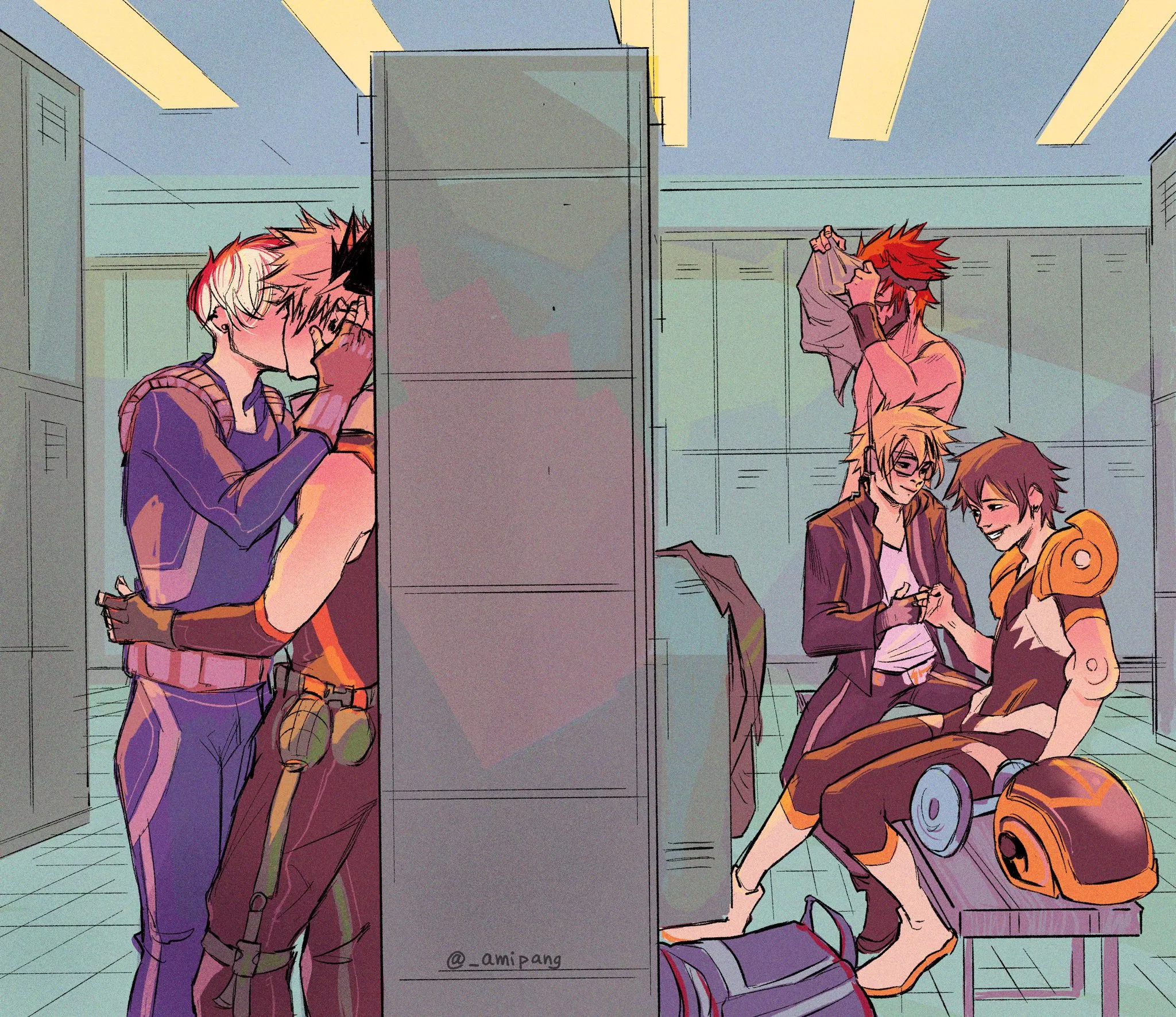 Locker room ðŸ‹ï¸â€â™‚ï¸ (amipang aka @_amipang)[My Hero Academia]