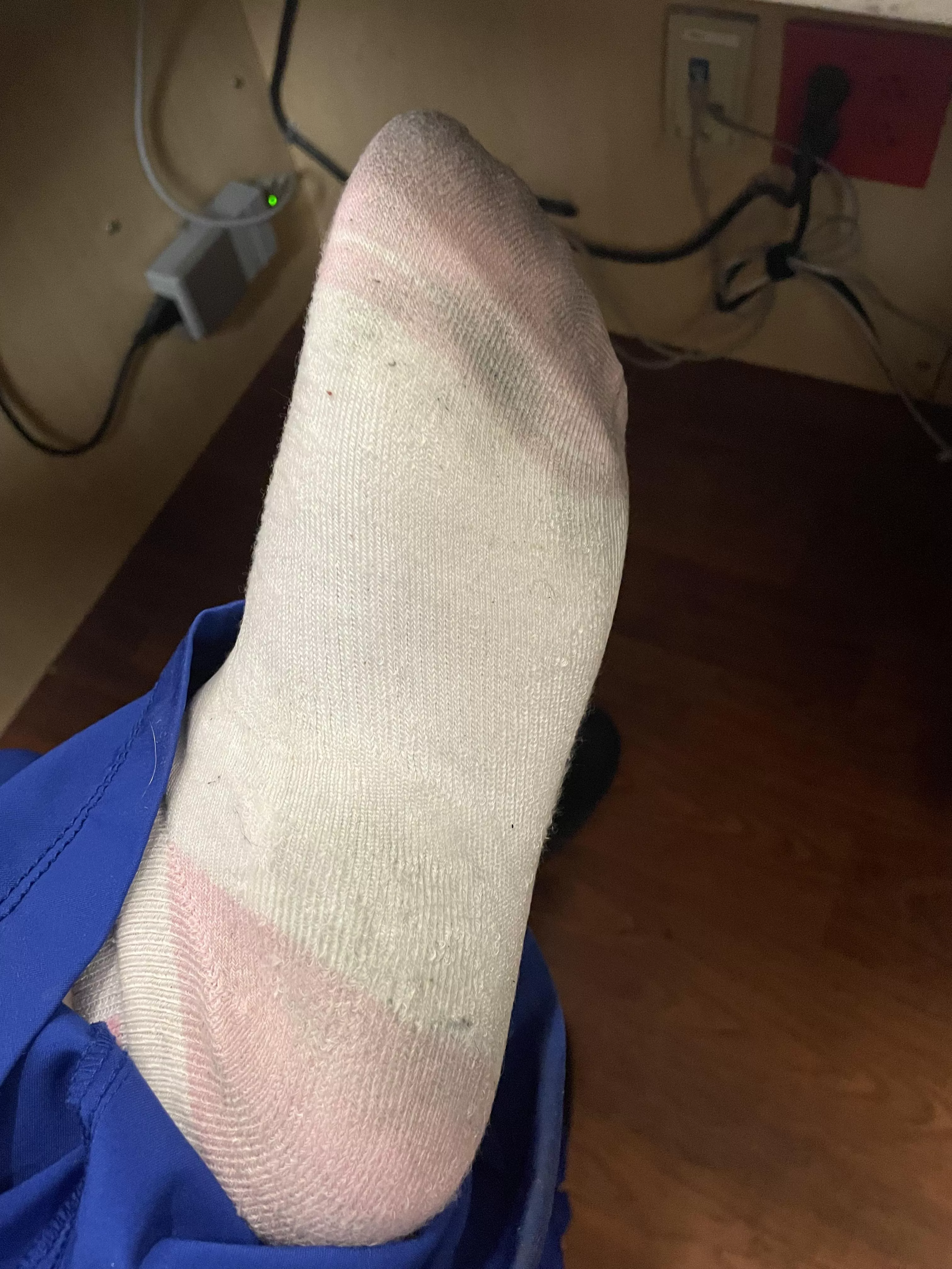 Look at how gross these socks are after only a 12hr nursing shift. Theyâ€™re so sweaty. DM me if interested.