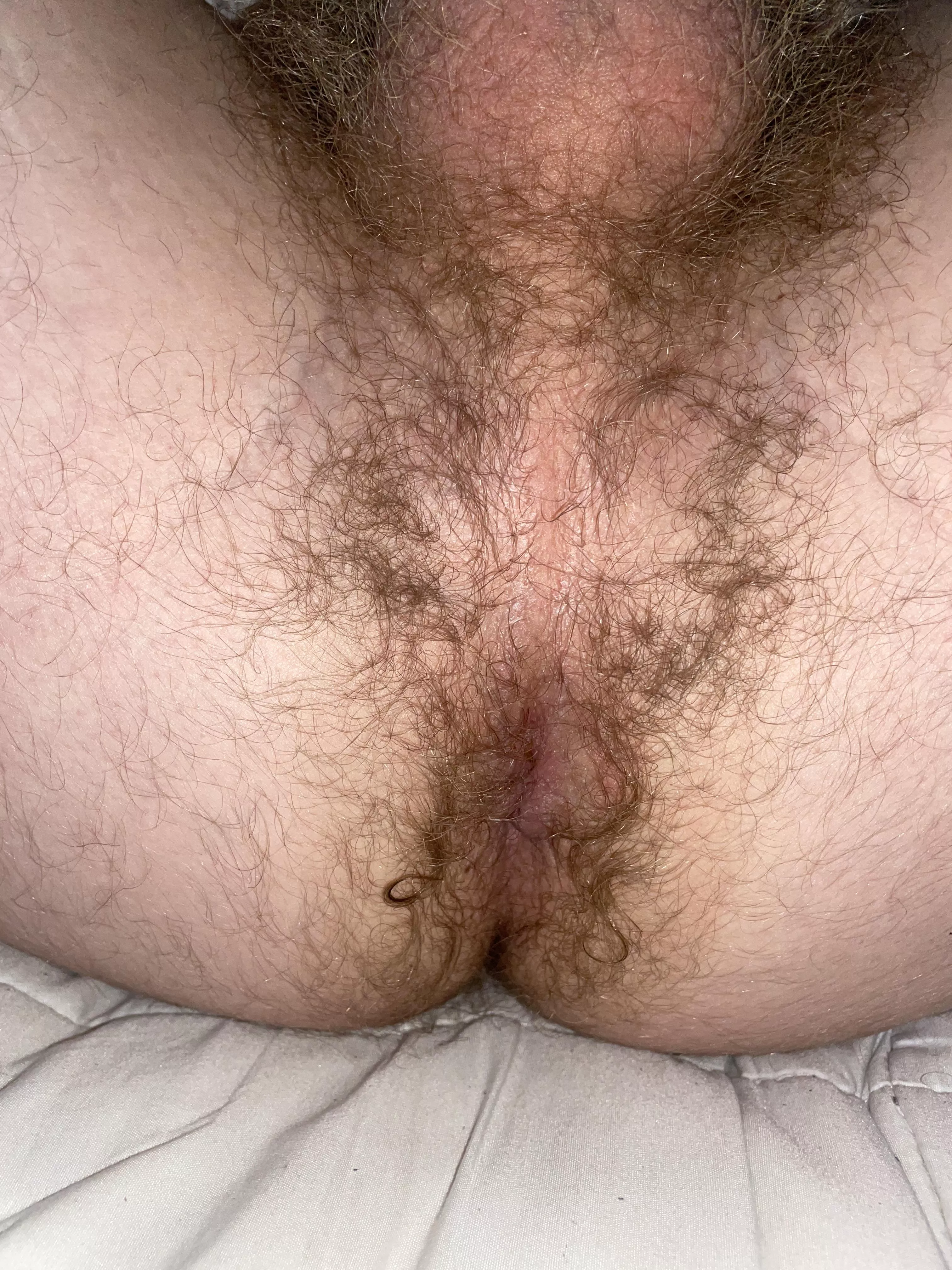 Look how sweaty my virgin ass is